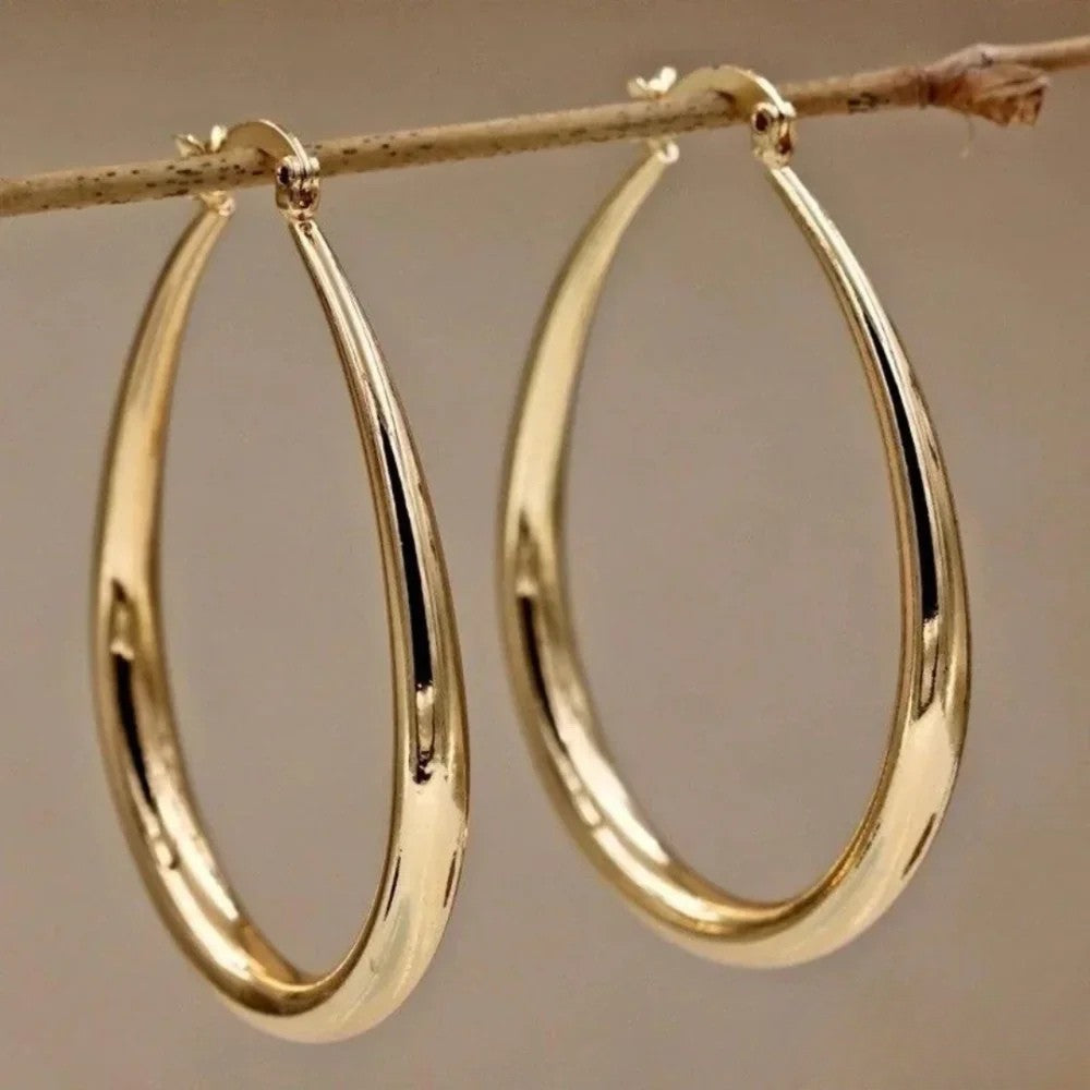 Boucles d'oreilles rétro en forme de créole