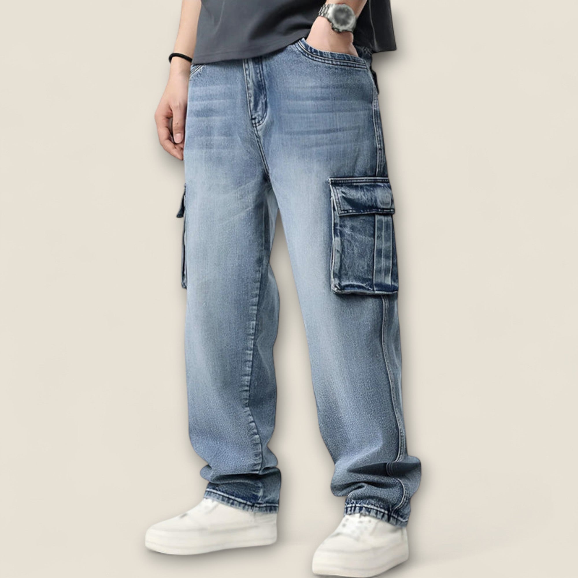 Lazaro - Pantalons Cargo en Coton