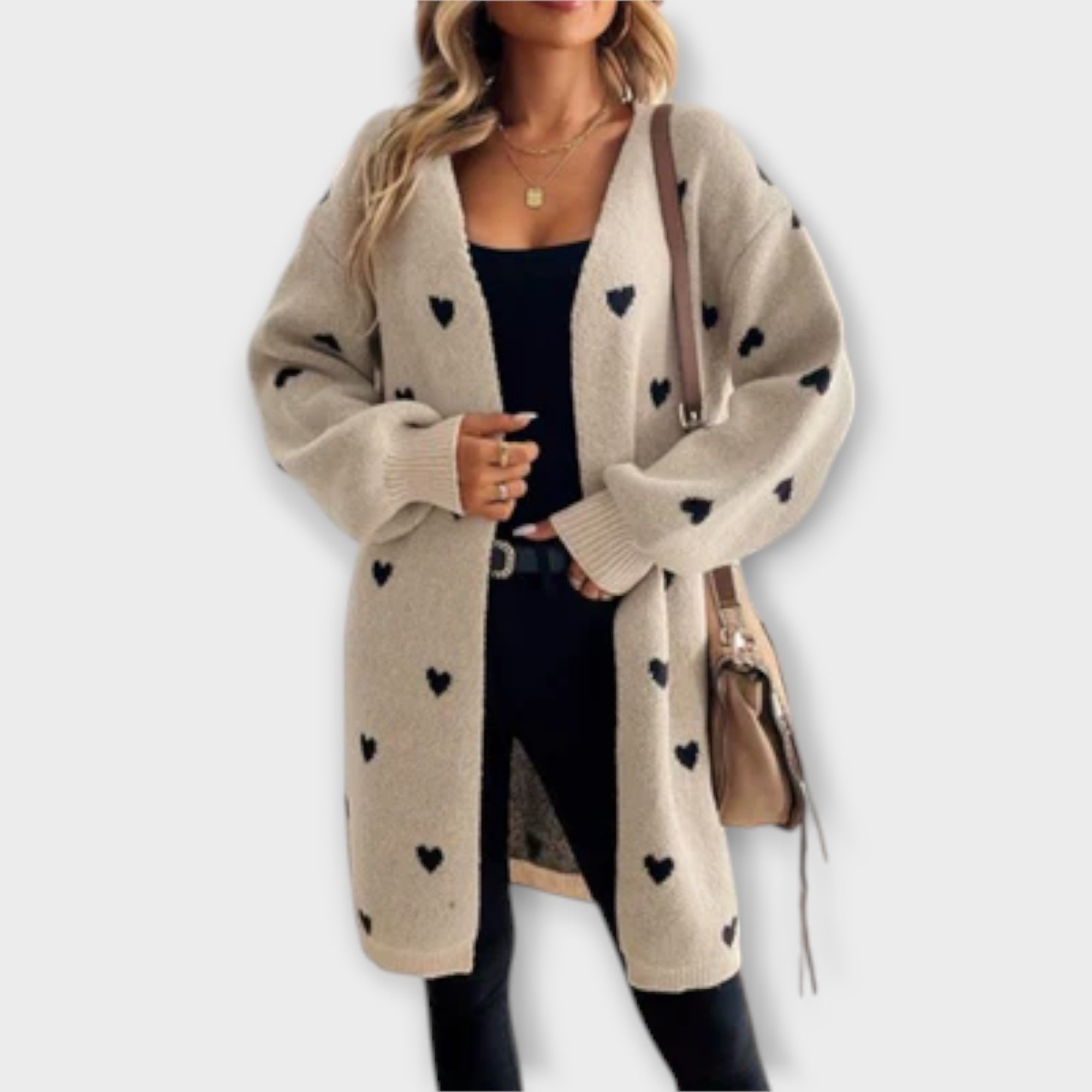 Julia - Cardigan avec Motif Coeur