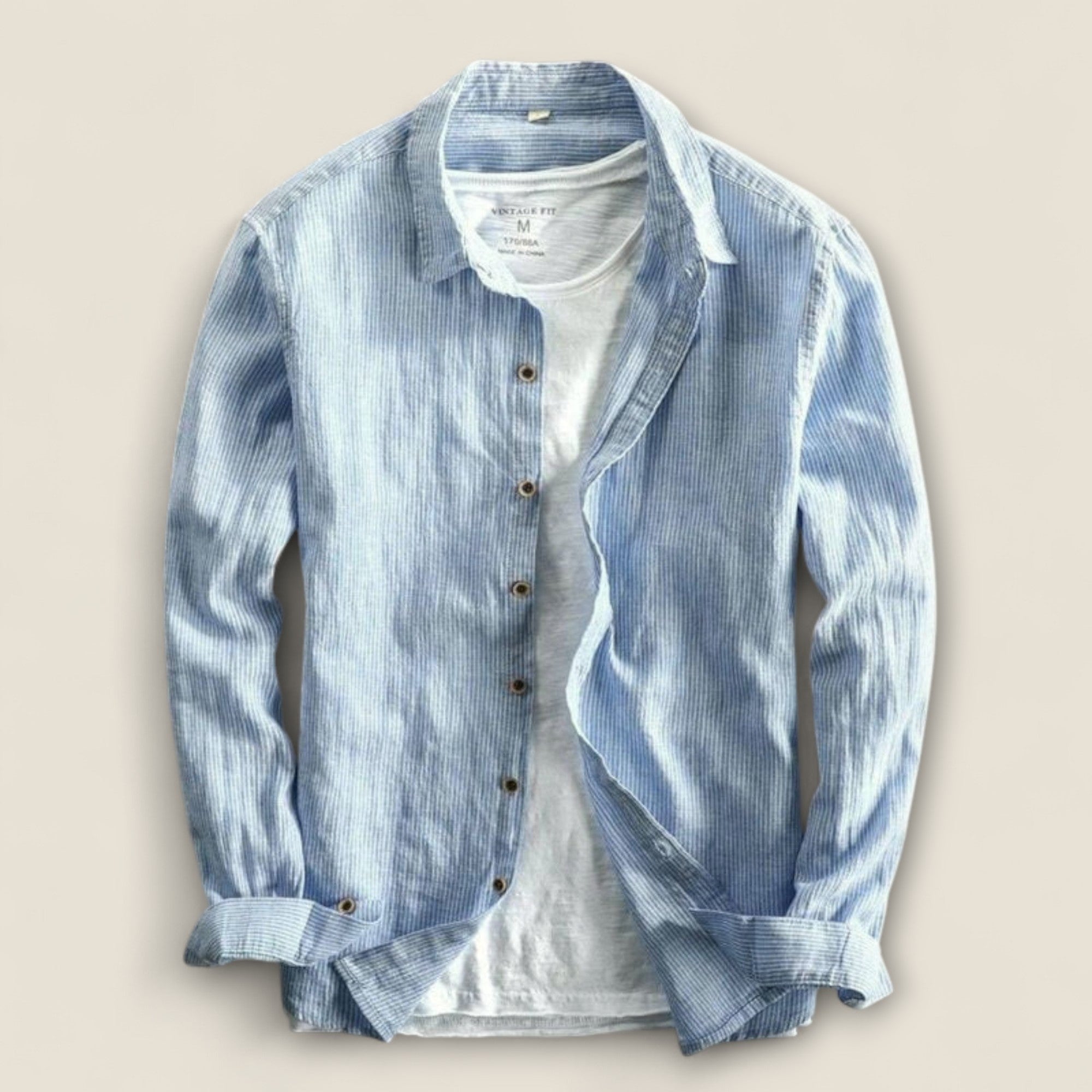 Sergio - Chemise en Lin Rayée