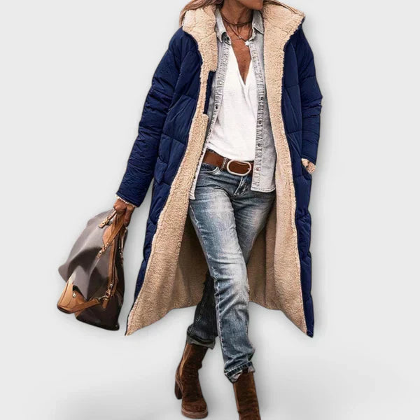 Kora - Manteau Douillet Doublé en Fourrure