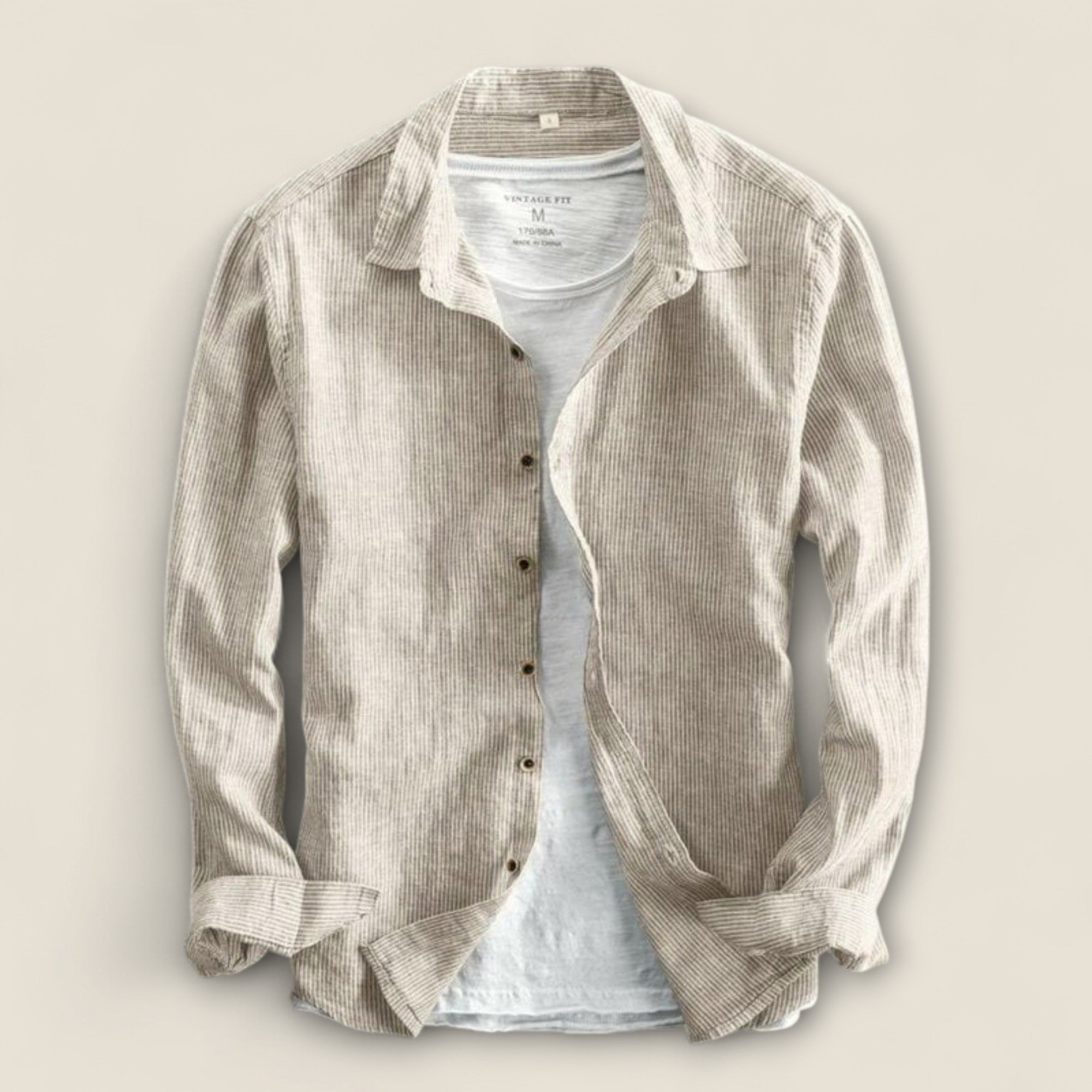 Sergio - Chemise en Lin Rayée