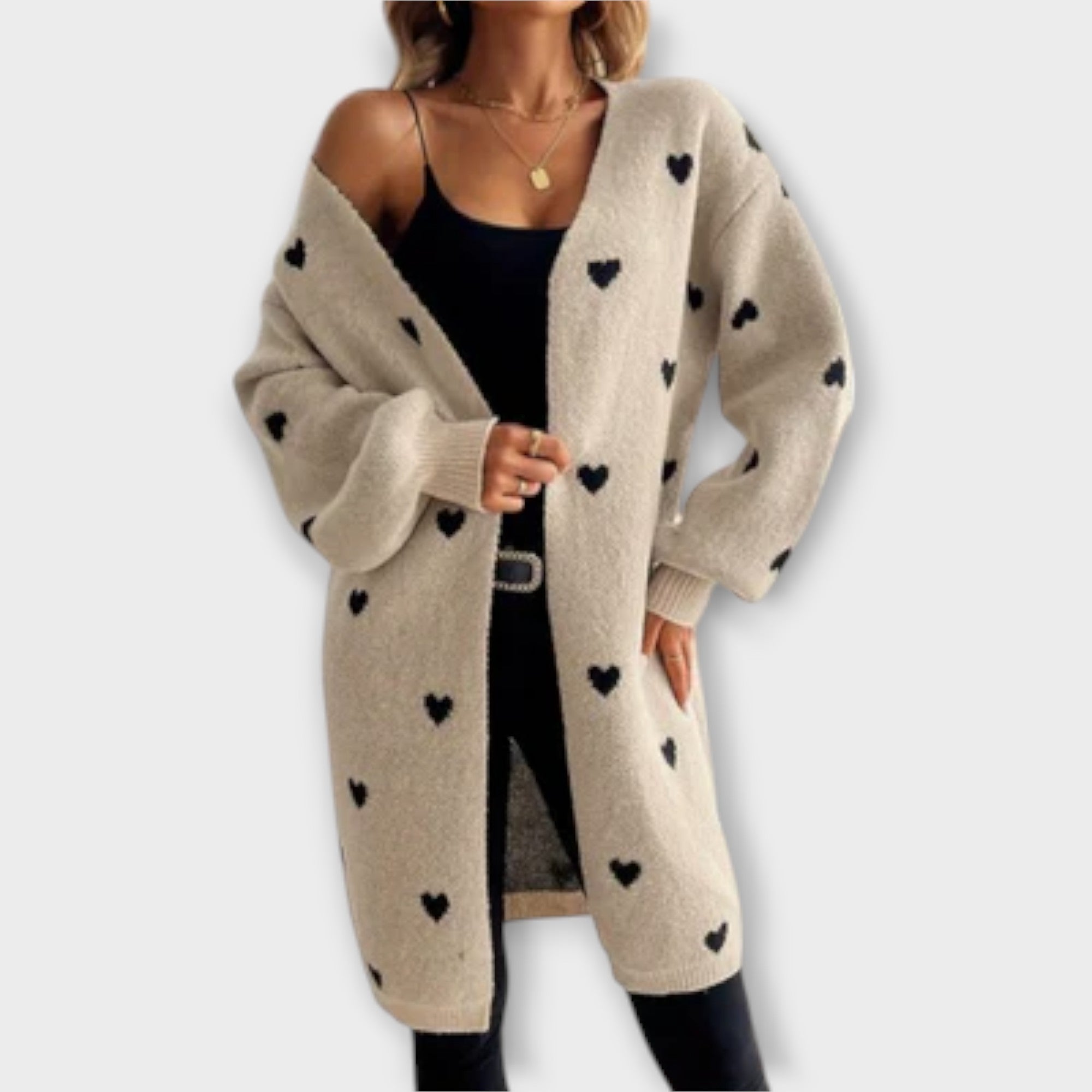 Julia - Cardigan avec Motif Coeur