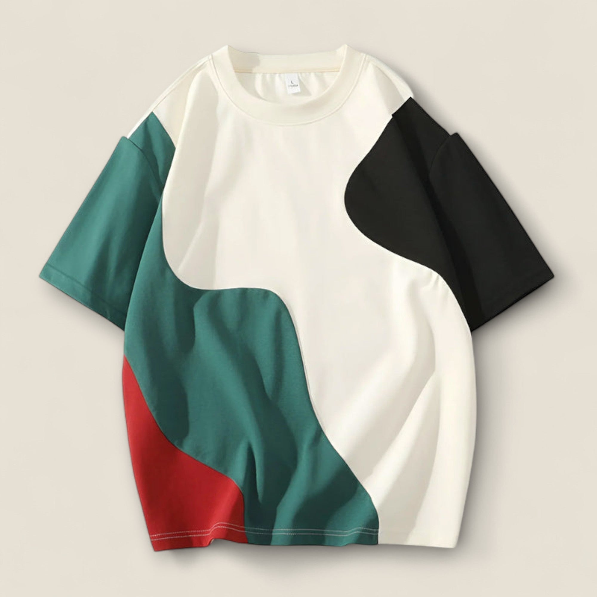 Mateo - T-shirt abstrait en colorblock