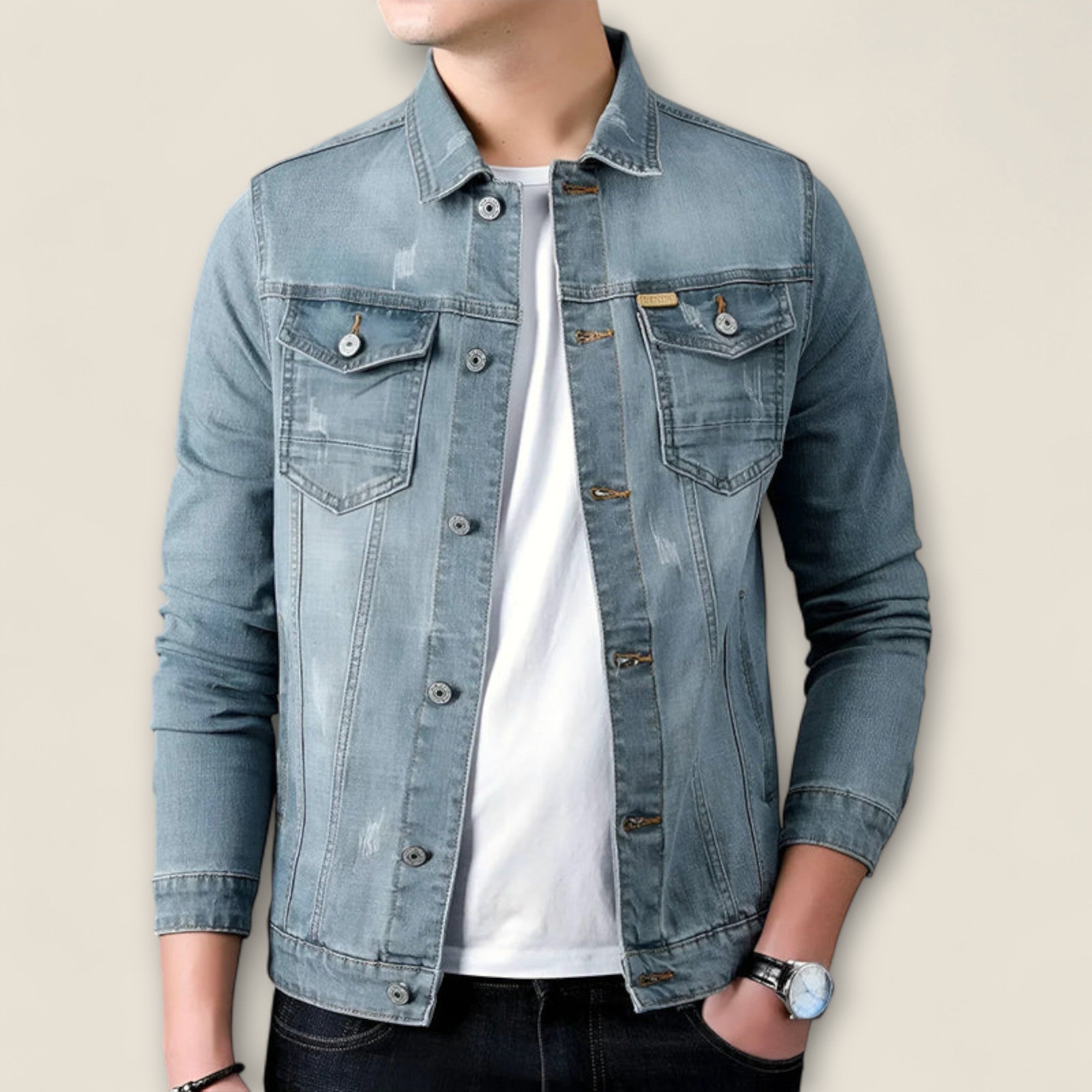 Diego - Veste en Denim Coton Classique
