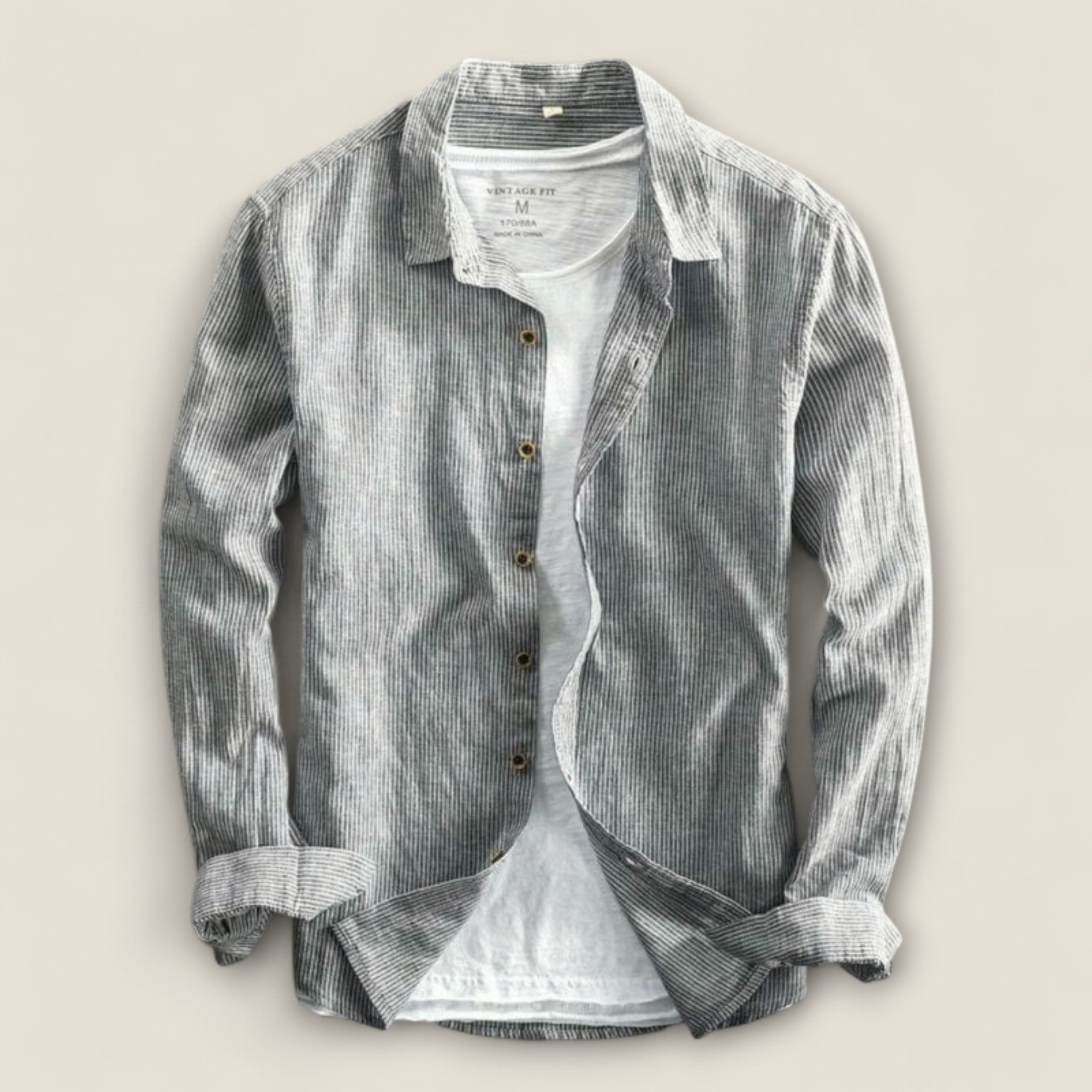 Sergio - Chemise en Lin Rayée