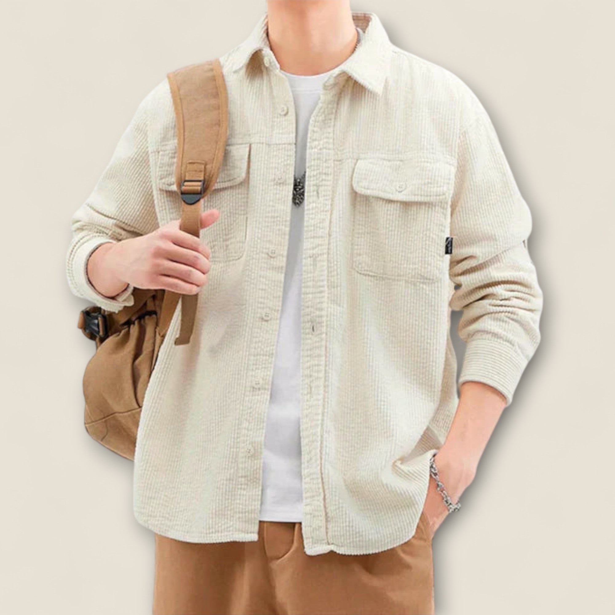 Giacomo - Veste utilitaire en velours côtelé