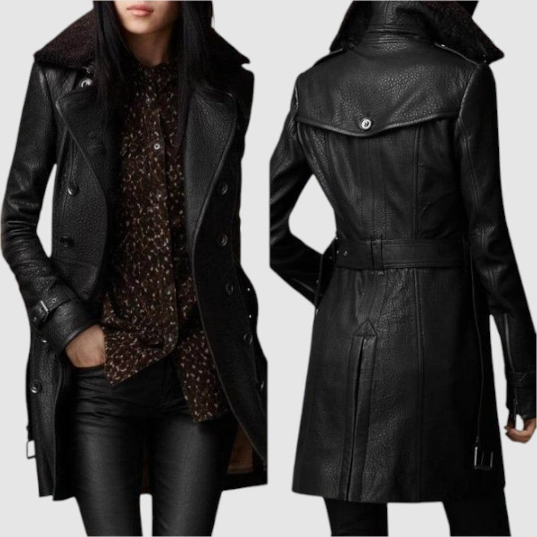 Bria® | Manteau en cuir élégant 3/4