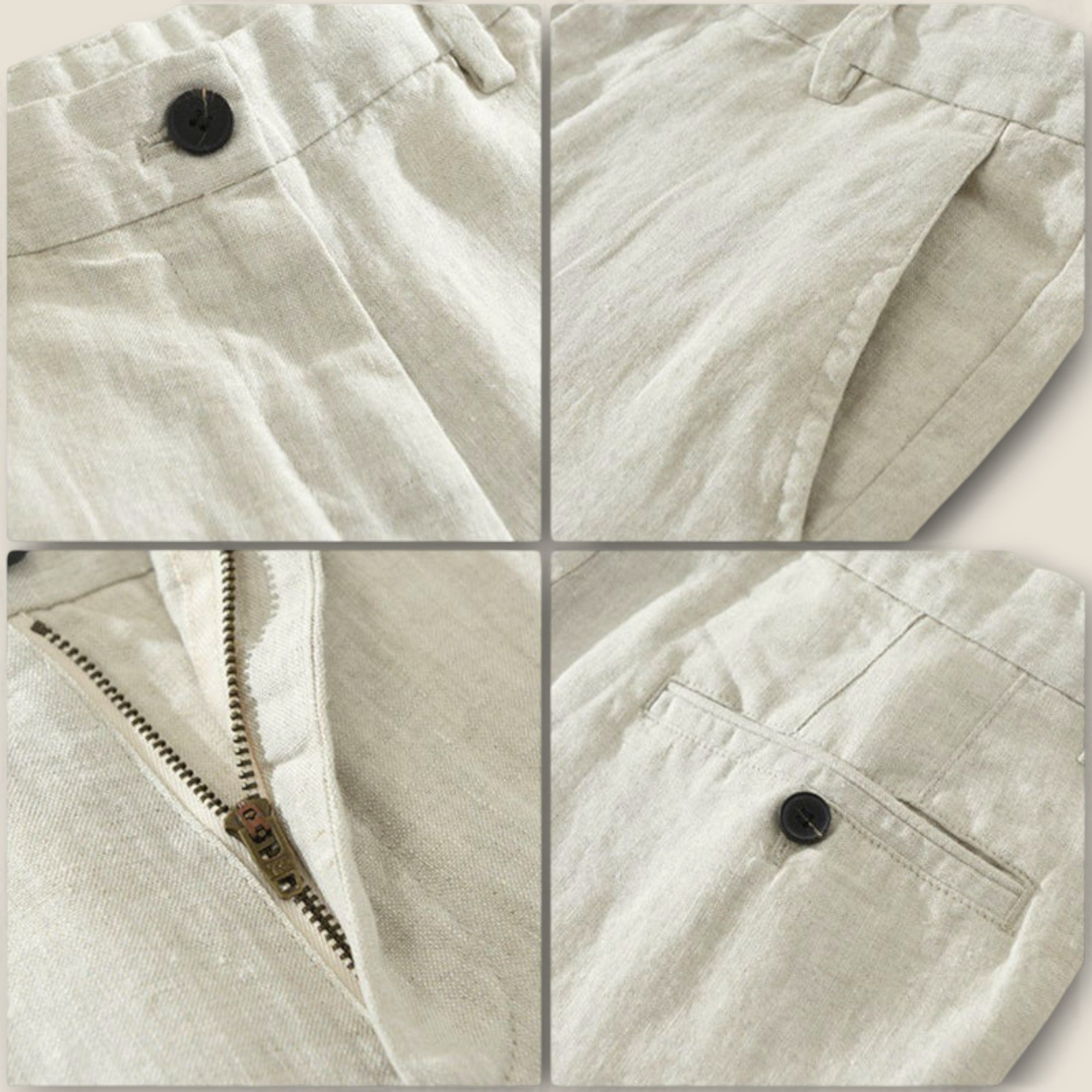 Mateo - Pantalons en Lin à Jambe Droite