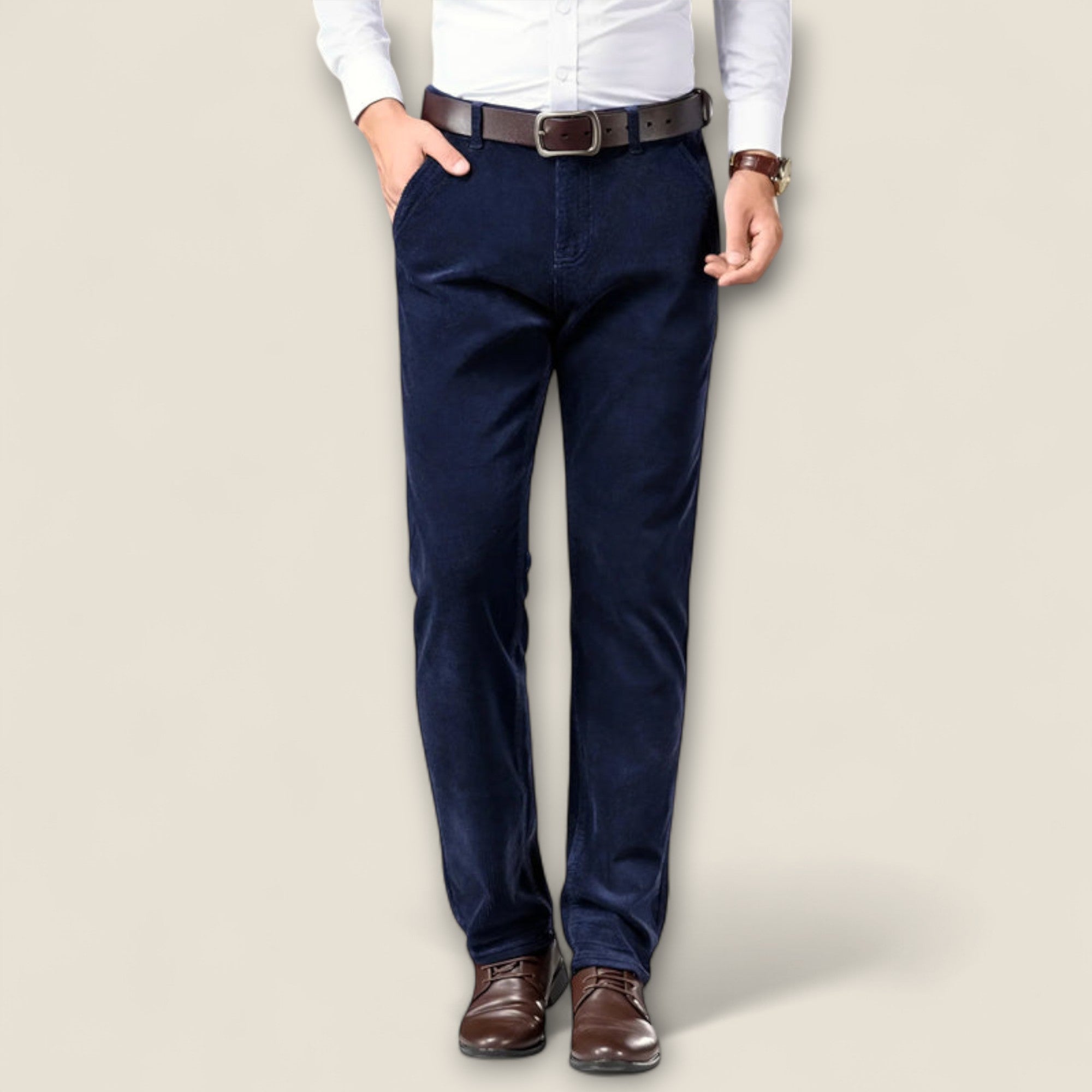 Sergio - Pantalon en velours côtelé intemporel