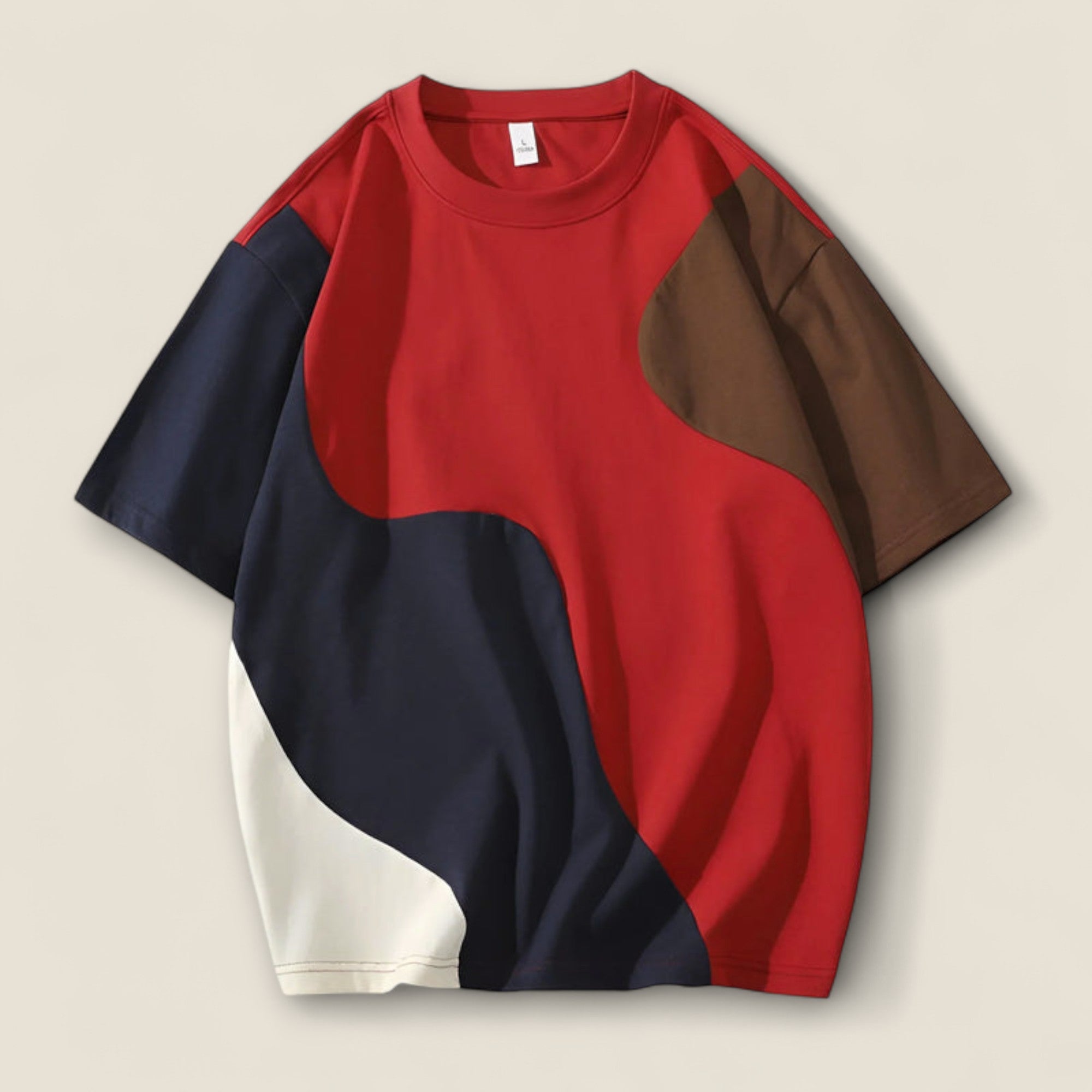 Mateo - T-shirt abstrait en colorblock