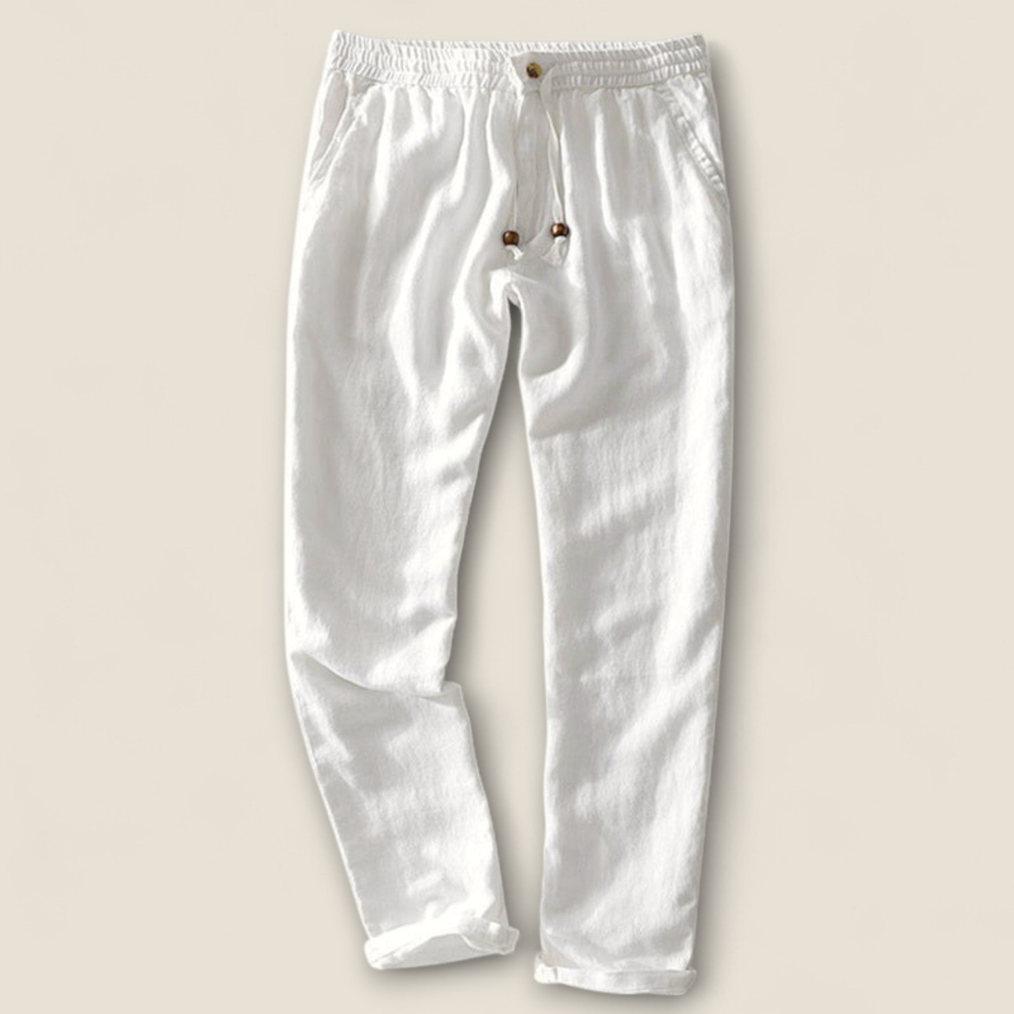 Fabio - Pantalons en Lin Élastique