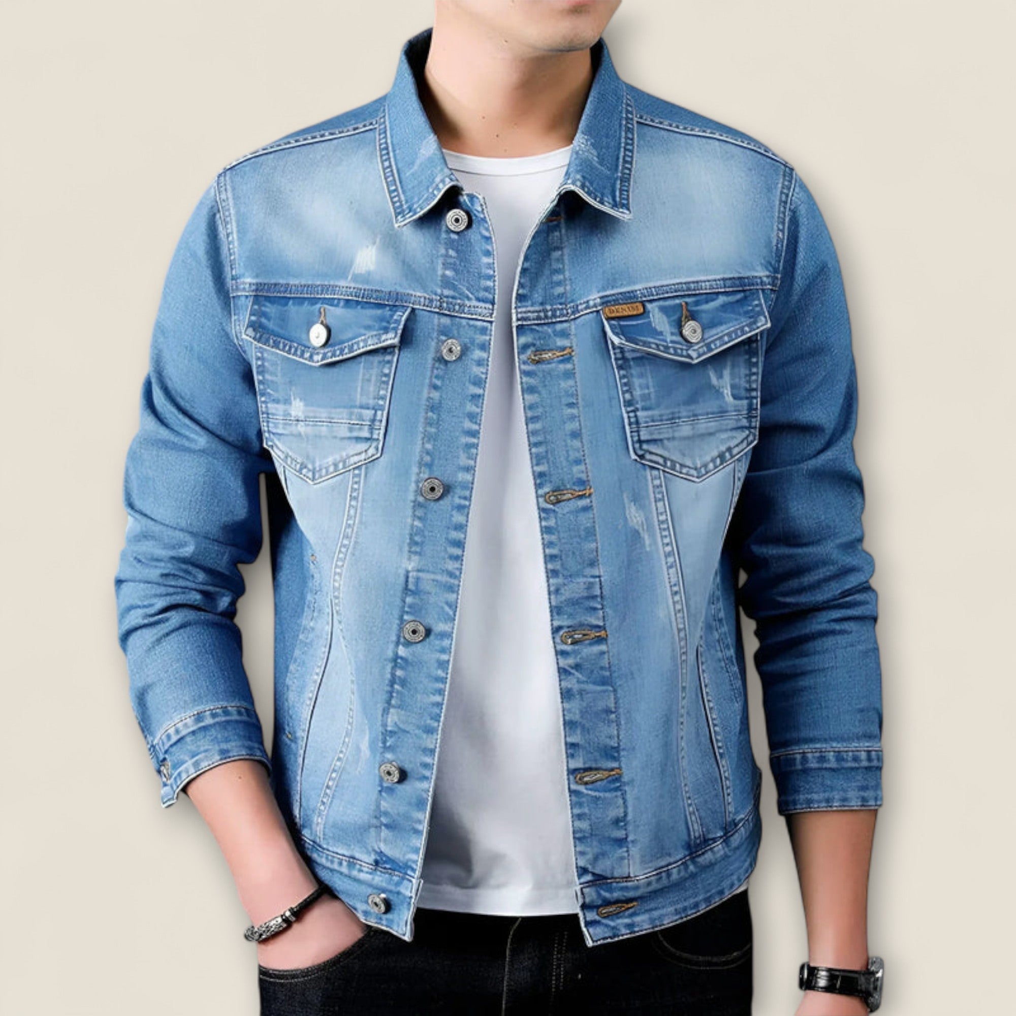 Diego - Veste en Denim Coton Classique