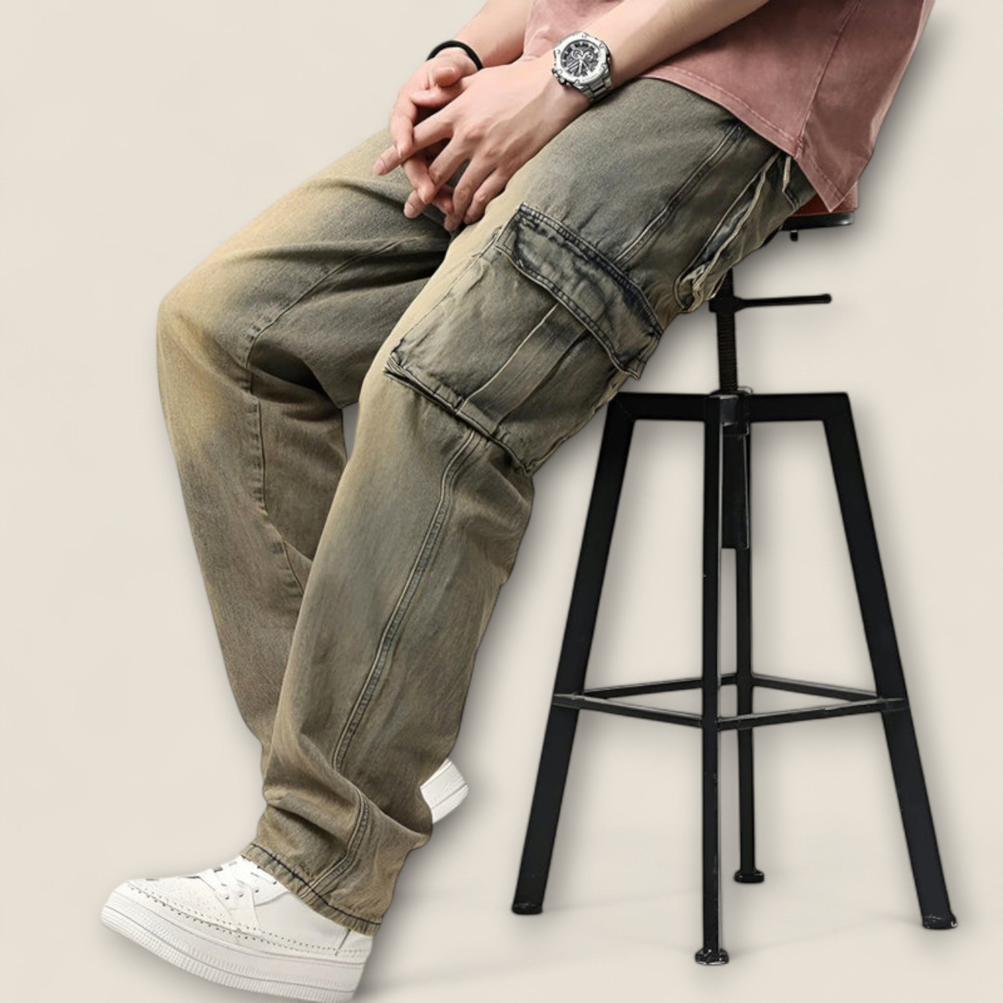 Lazaro - Pantalons Cargo en Coton