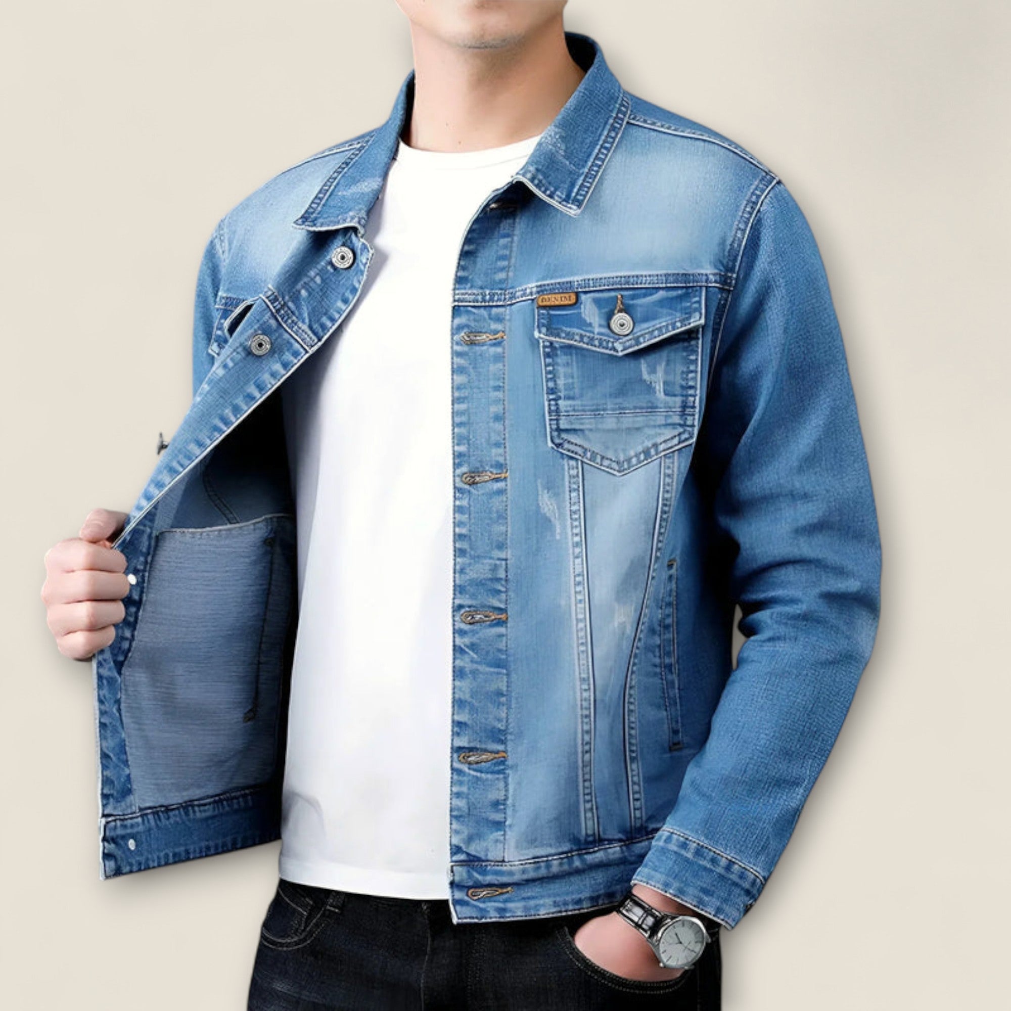 Diego - Veste en Denim Coton Classique