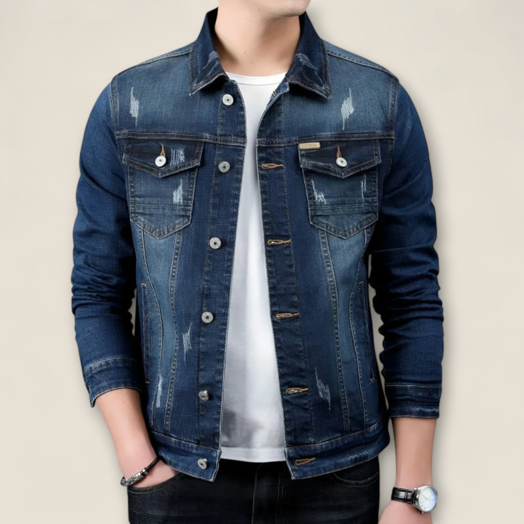 Diego - Veste en Denim Coton Classique