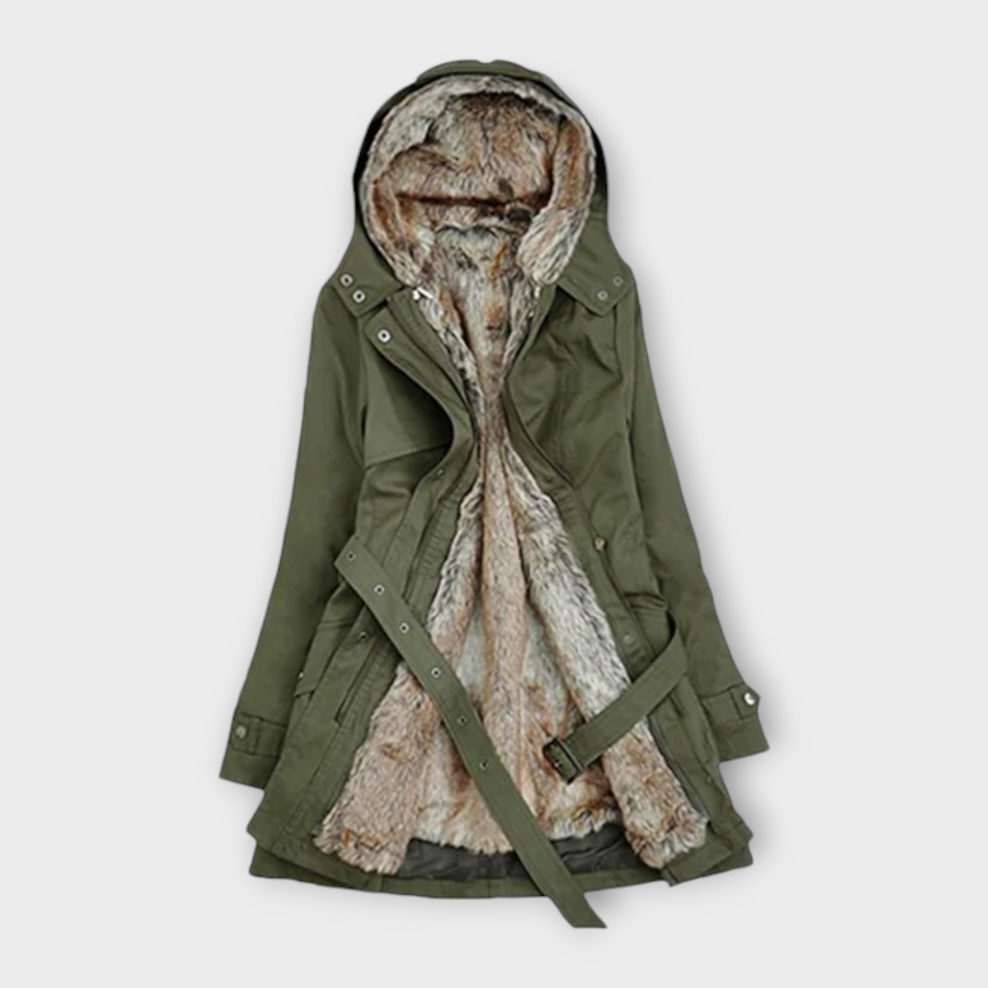 Mikash - Manteau Douillet Doublé en Fourrure