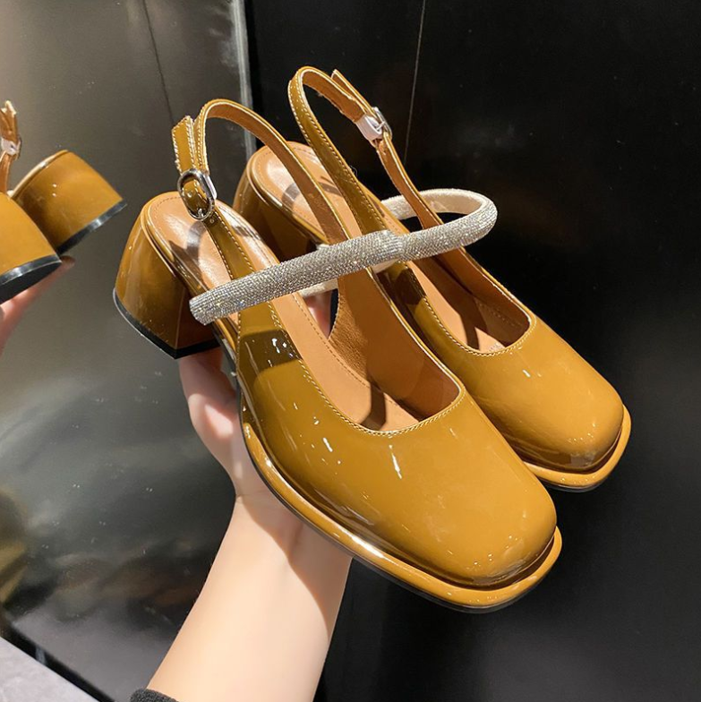 Celandra - Mary Janes avec Sangle Pailletée et Talon Bloc