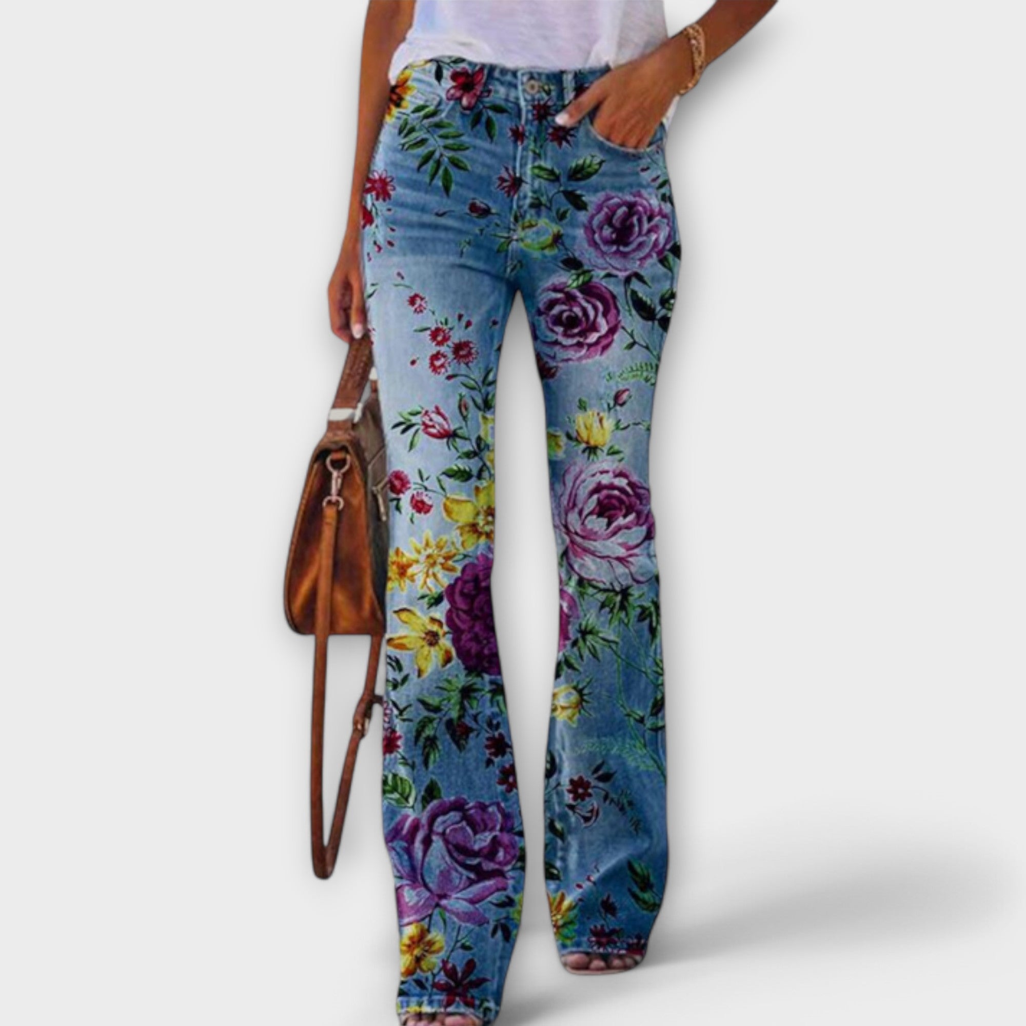 Pantalons avec Fleurs