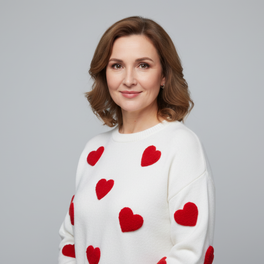 MILU | Pull en mélange de coton avec cœurs