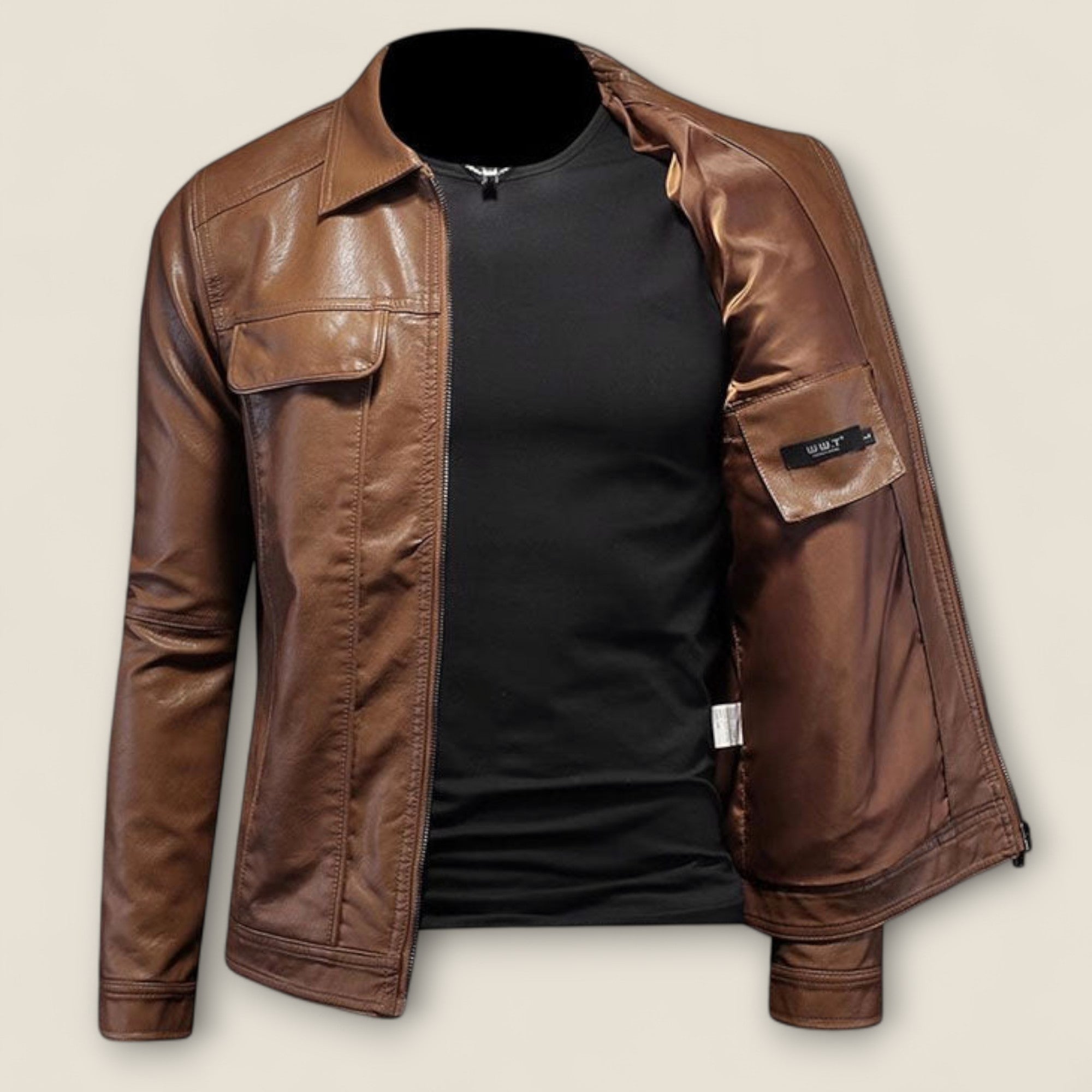 Vincenzo - Veste en Cuir Véritable