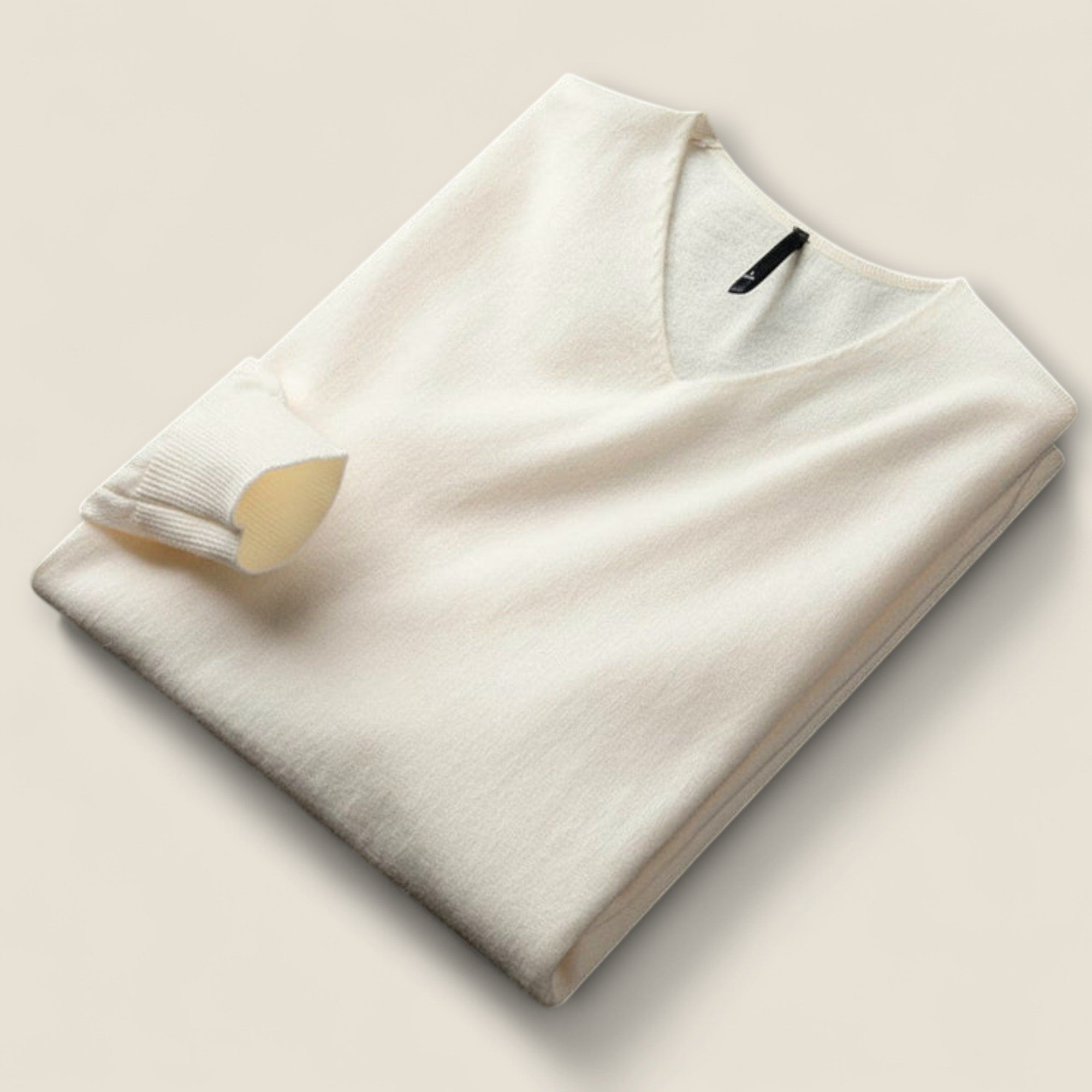 Alessio - Pull à col en V en mélange de laine et cachemire