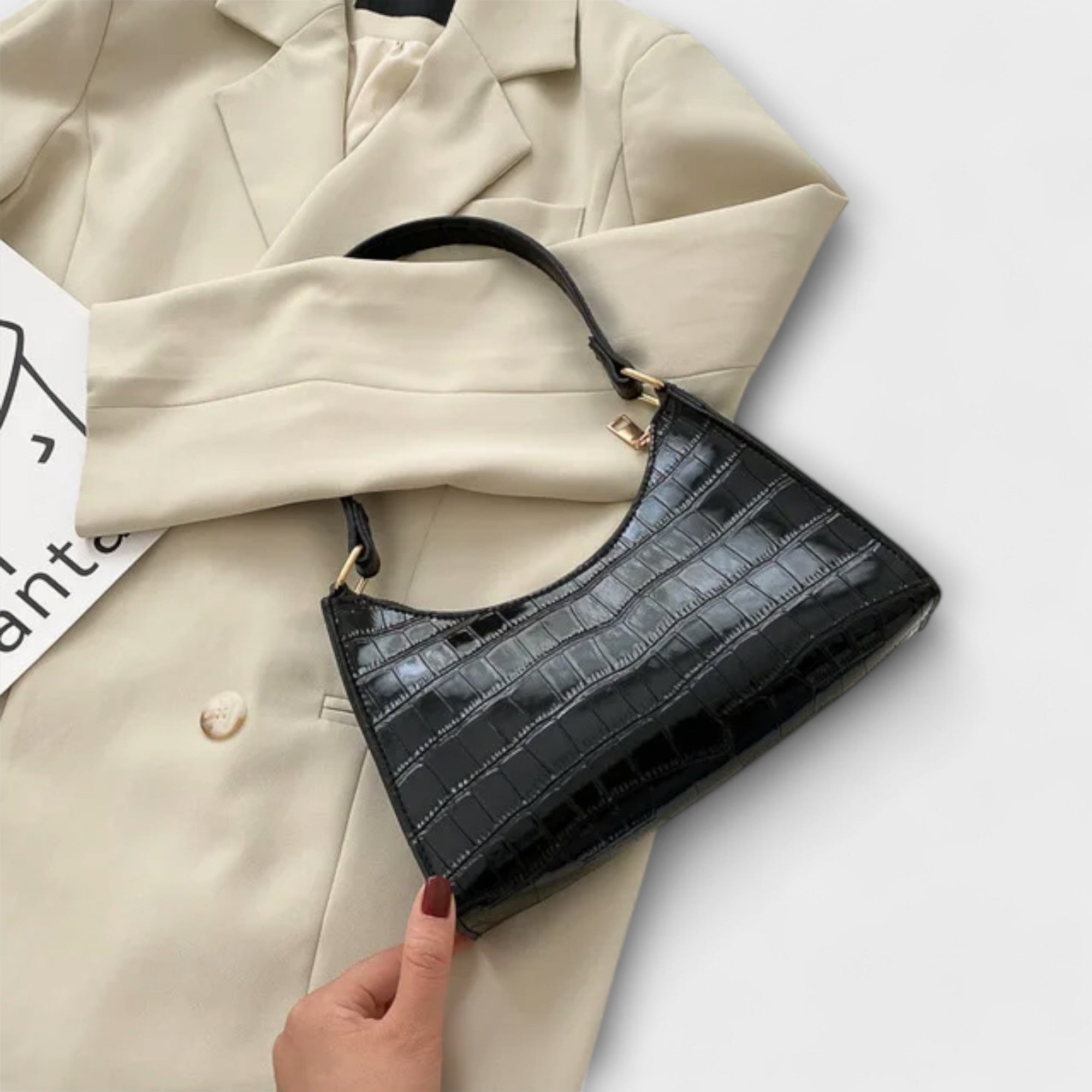 Lora. - Sac en Cuir Brillant