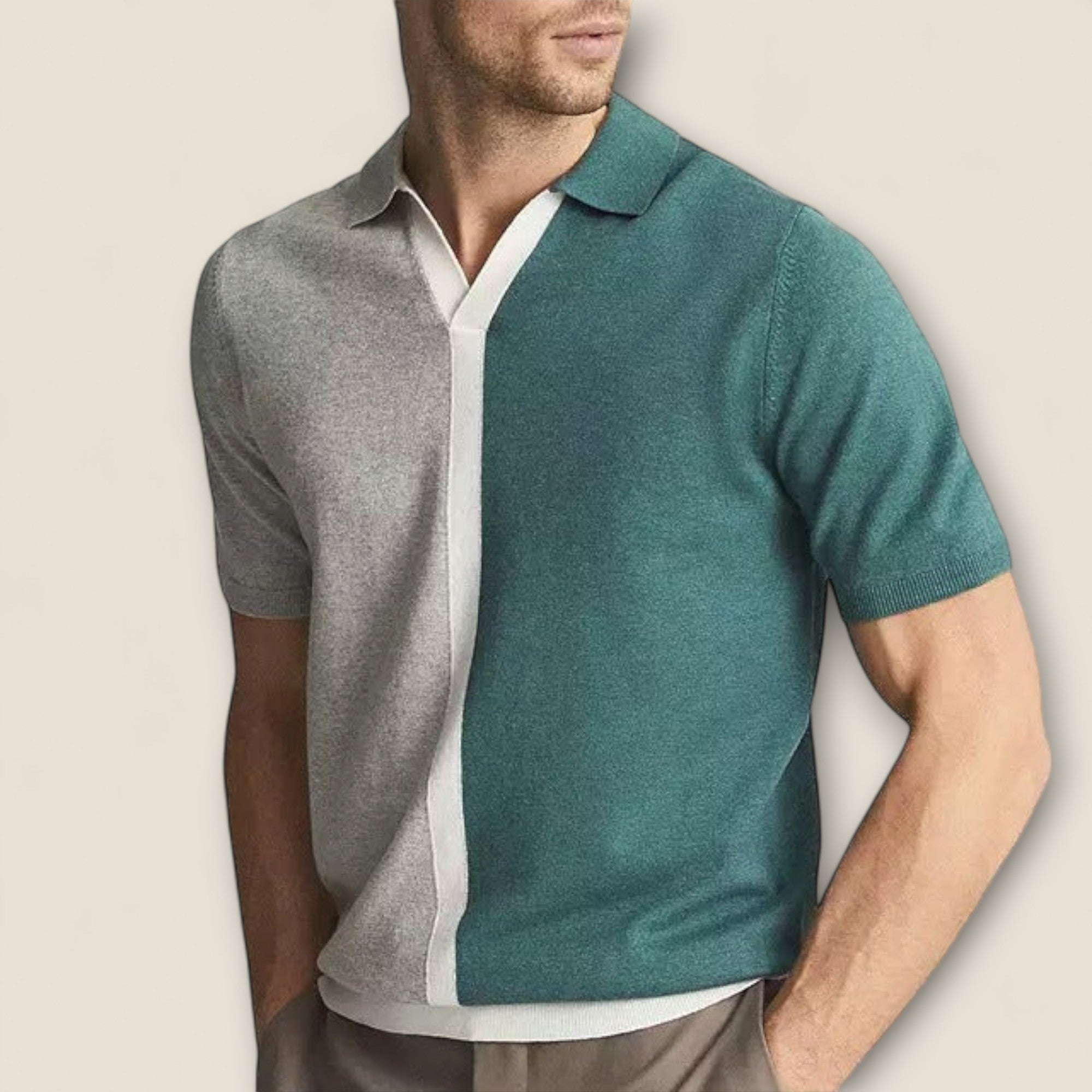 Massimo - Polo en Coton Bicolore