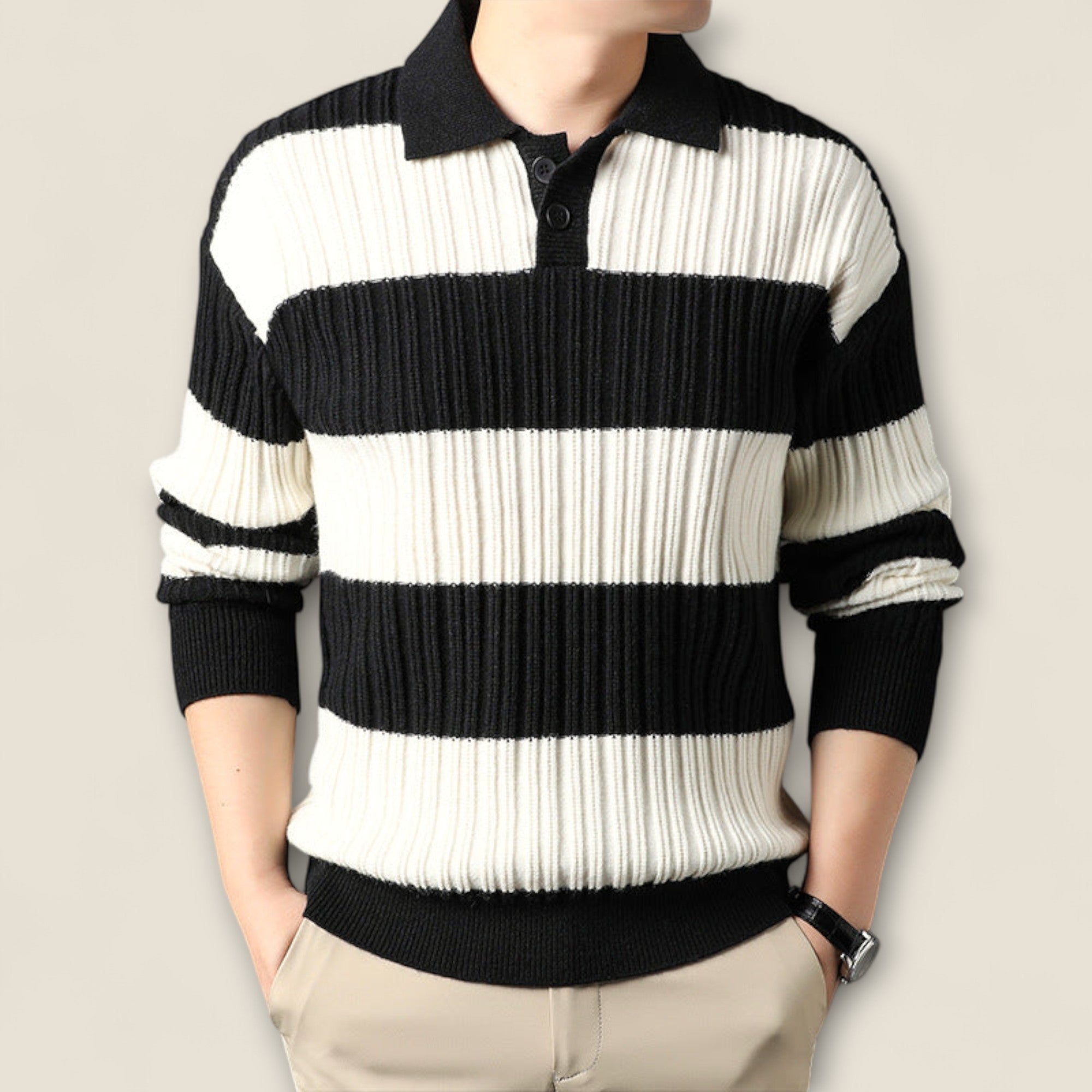 Giovanni - Pull en Coton Tricoté