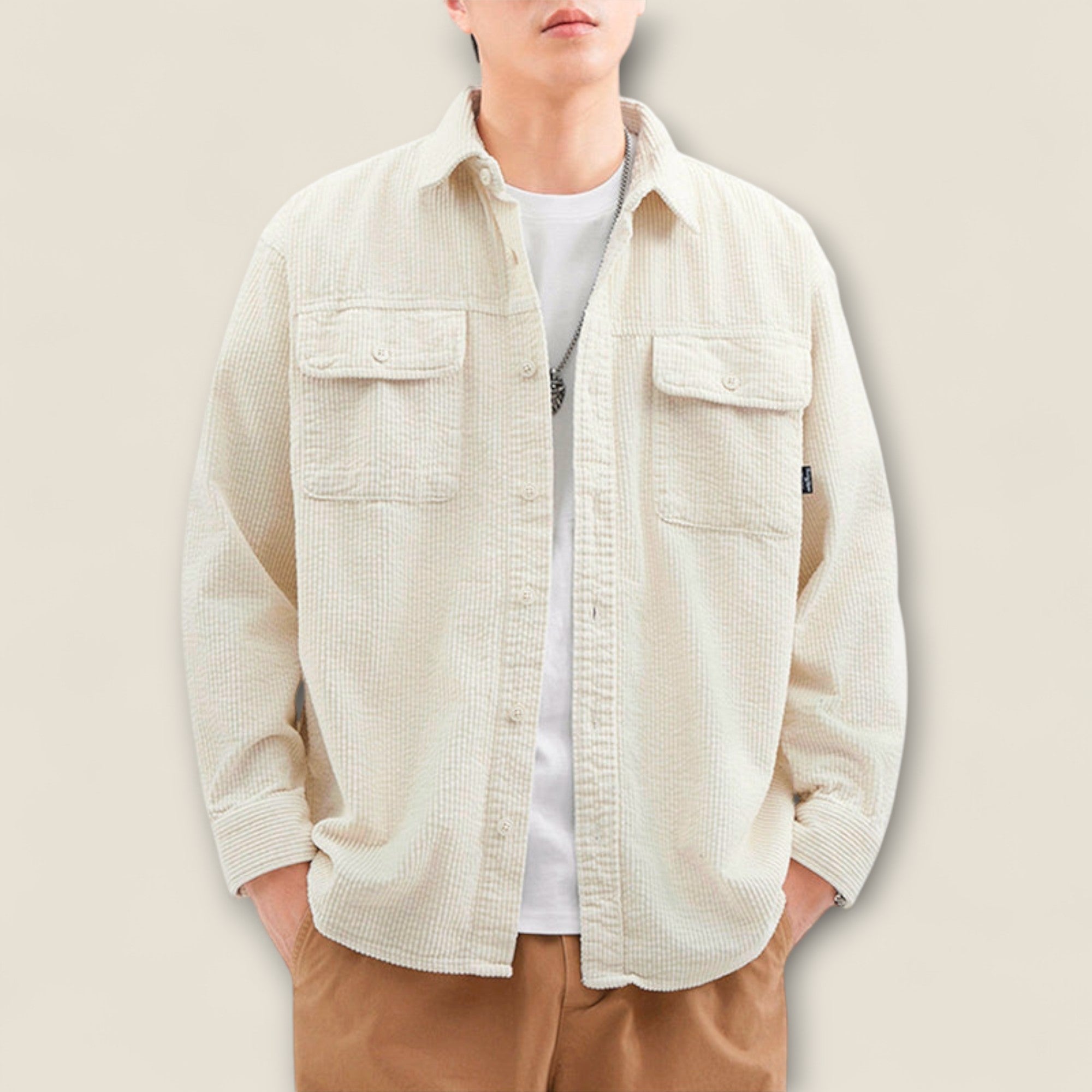 Giacomo - Veste utilitaire en velours côtelé