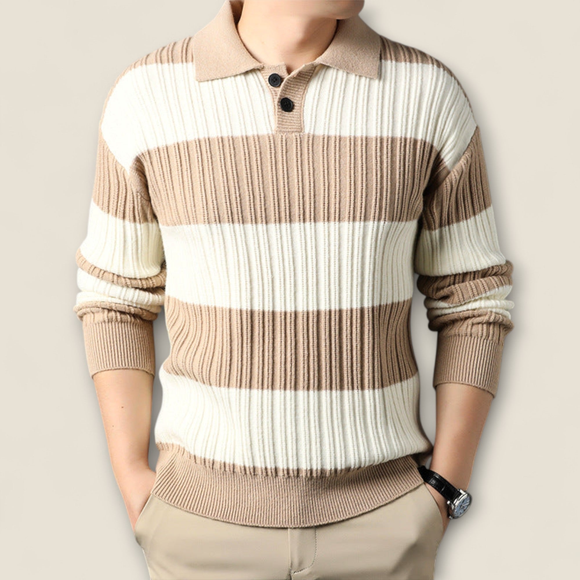 Giovanni - Pull en Coton Tricoté