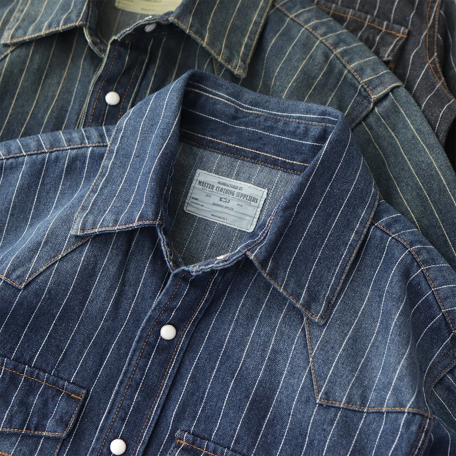 Leon - Chemise en Jean Rayée