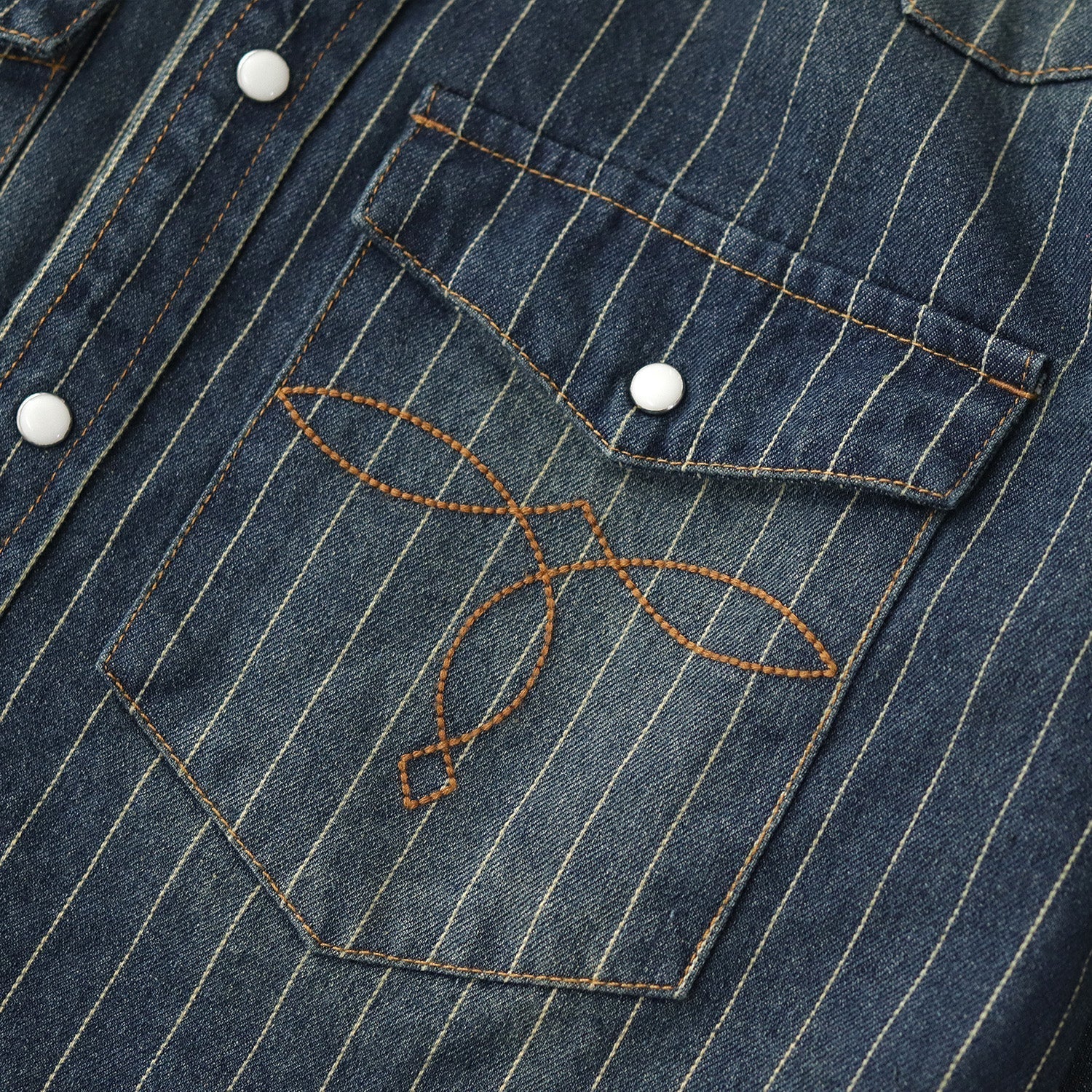 Leon - Chemise en Jean Rayée