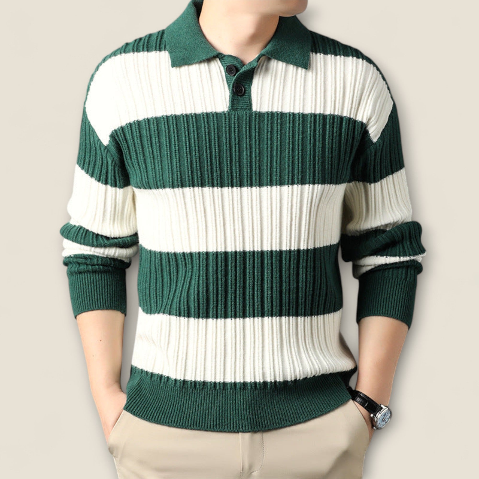 Giovanni - Pull en Coton Tricoté