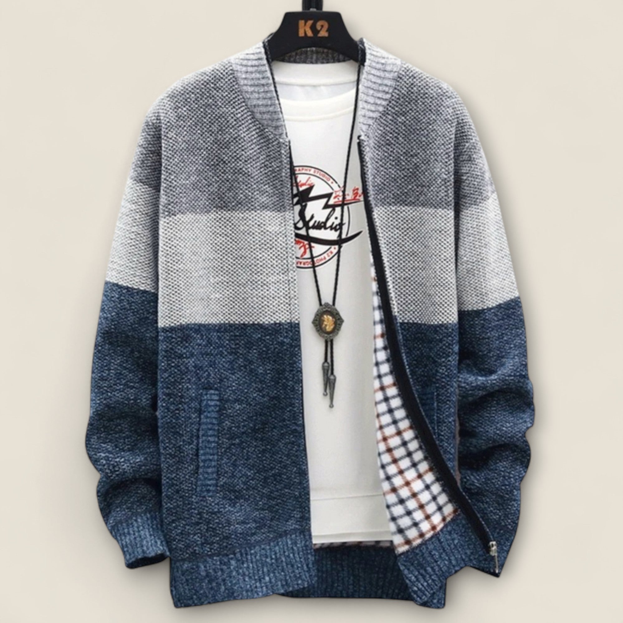 Kurt - Cardigan en Fleece Douillet pour Homme