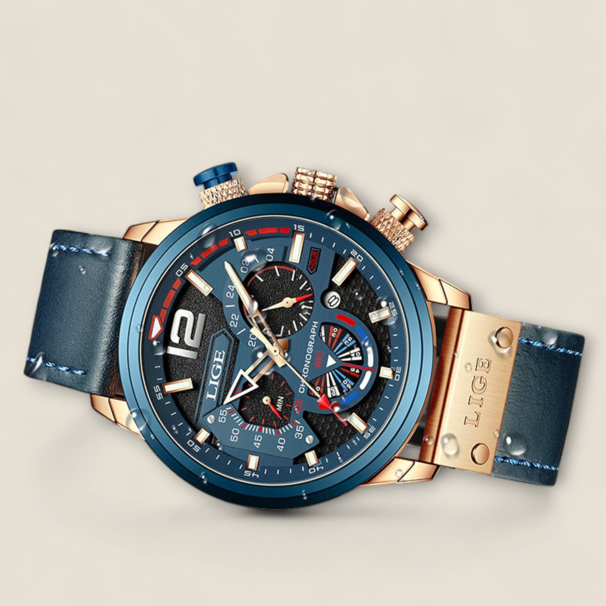 Valerio - Montre Chronographe en Cuir