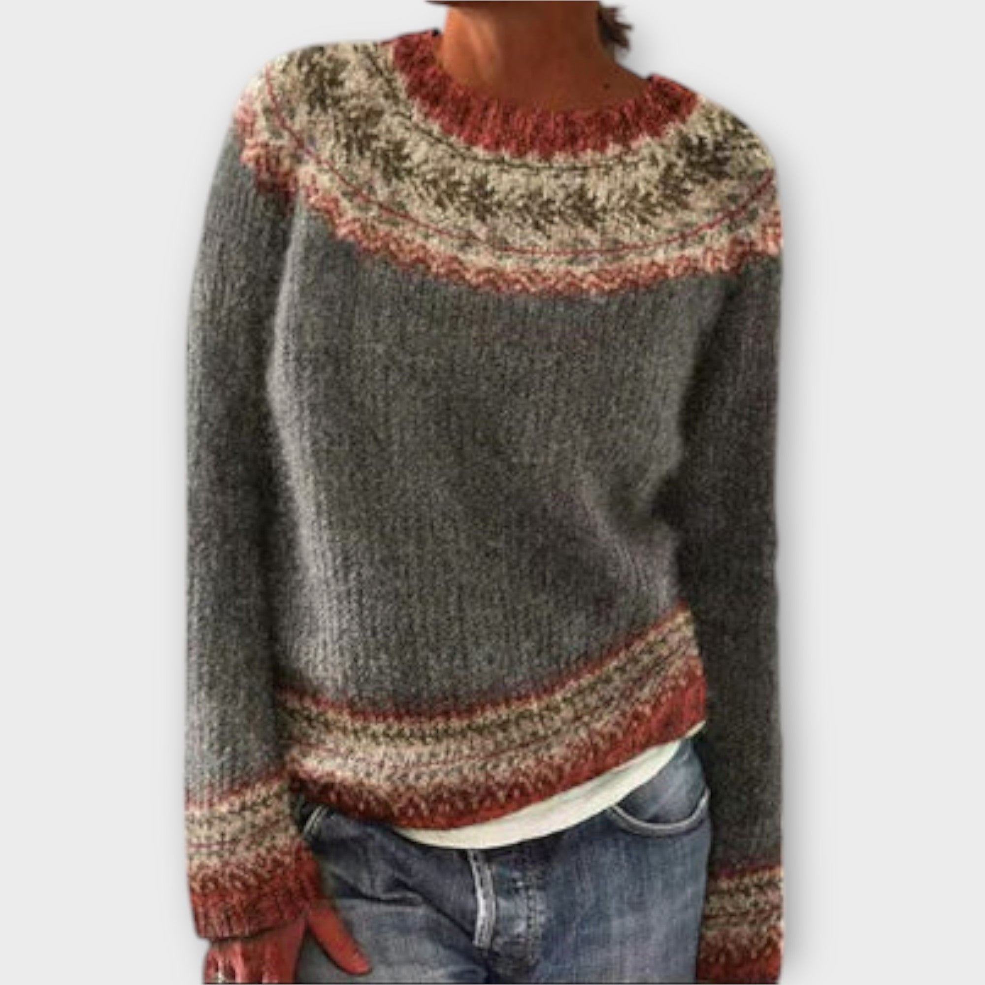 Suzu - Pull en Tricot Vintage pour Femmes