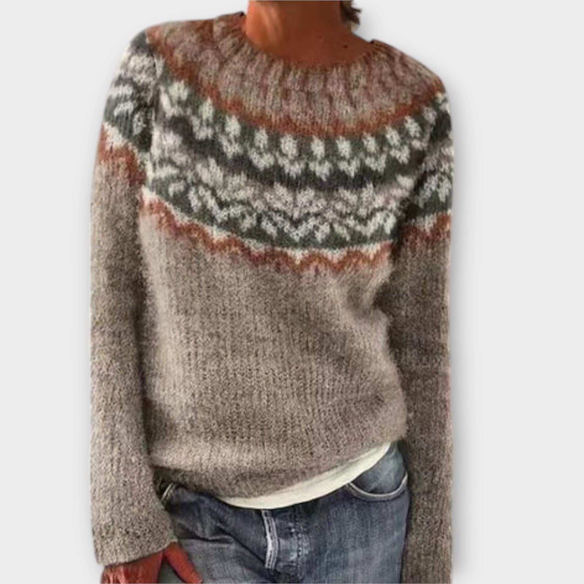 Suzu - Pull en Tricot Vintage pour Femmes