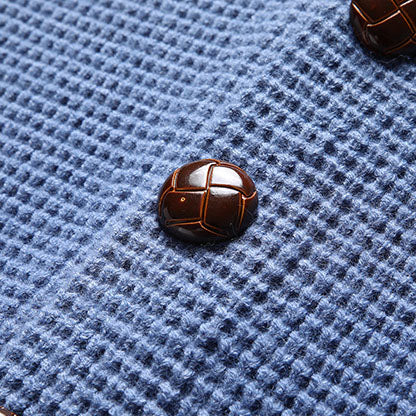 Lorenzo - Cardigan en Tricot Waffle Texturé