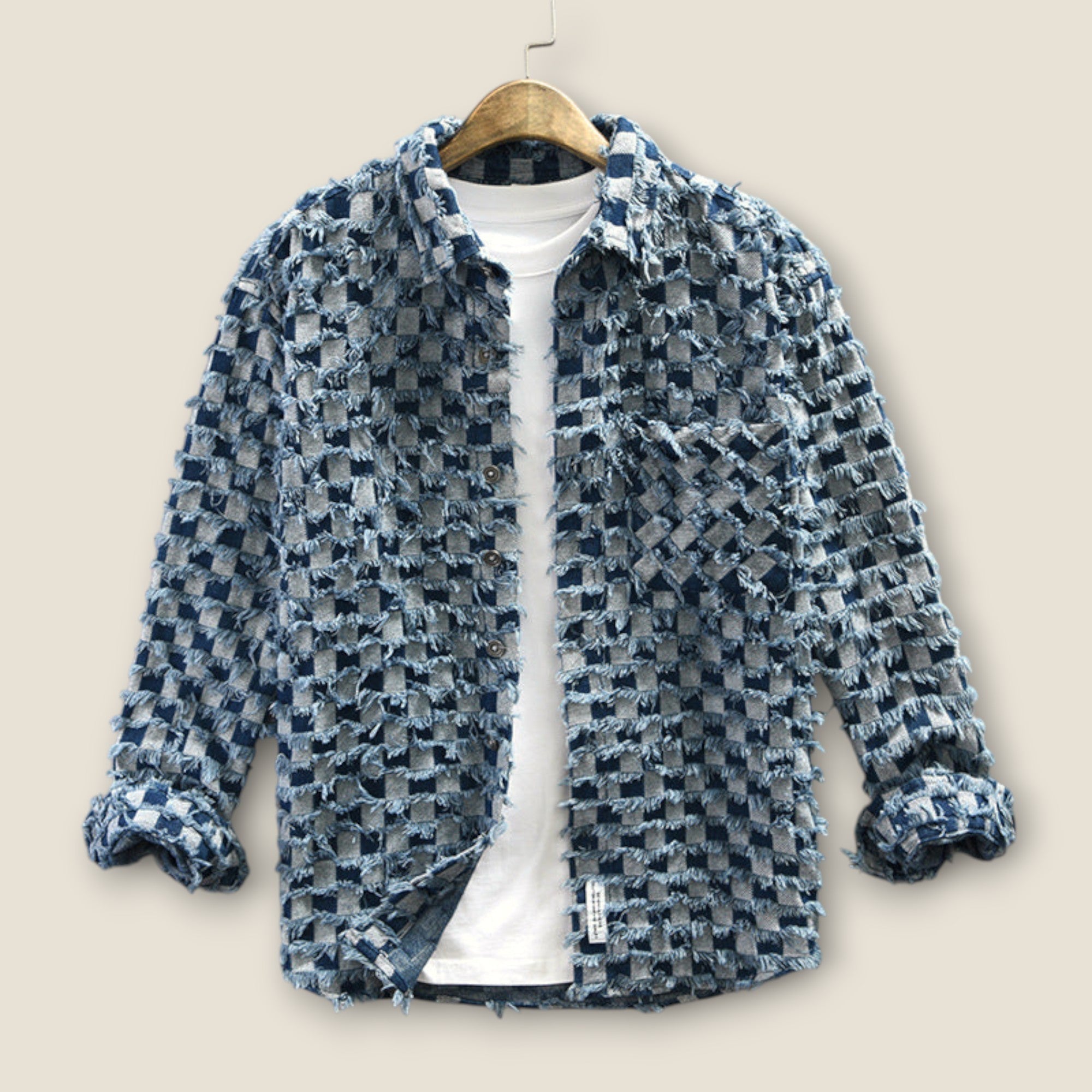 Jackson - Chemise à Carreaux Effilochée