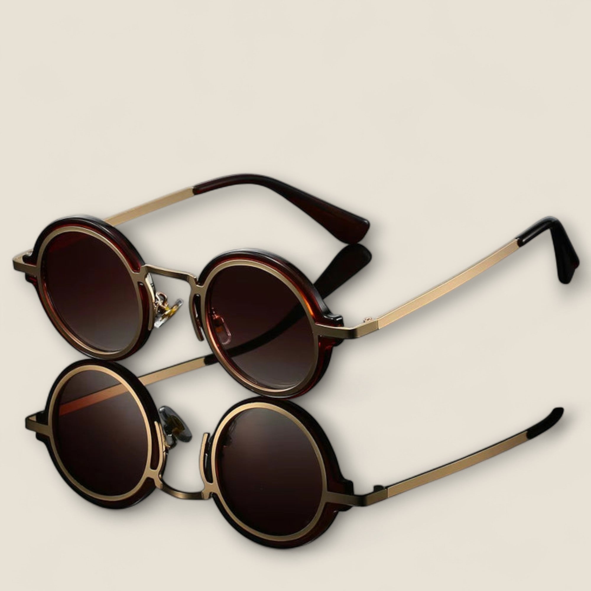 Enzo - Lunettes de soleil rondes rétro