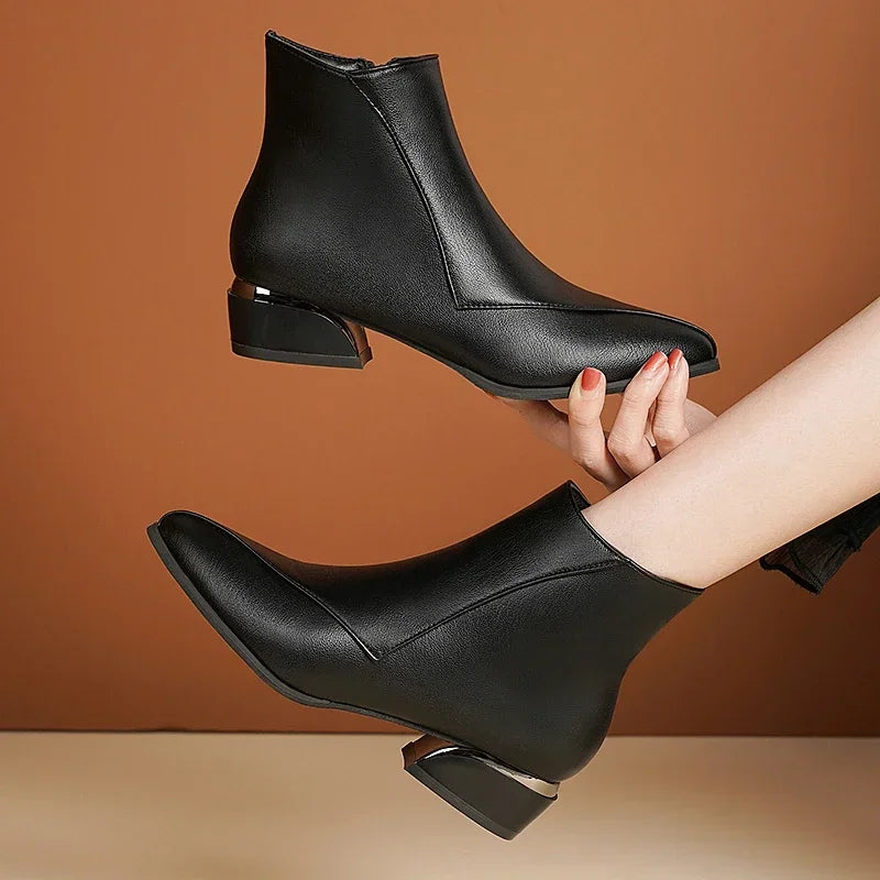 Birgit® |  Bottines en cuir à talon bas