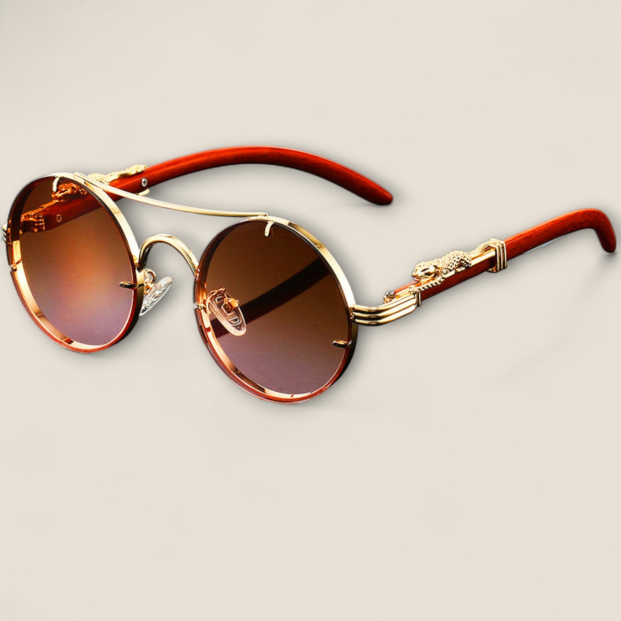 Leandro - Lunettes de soleil vintage en or