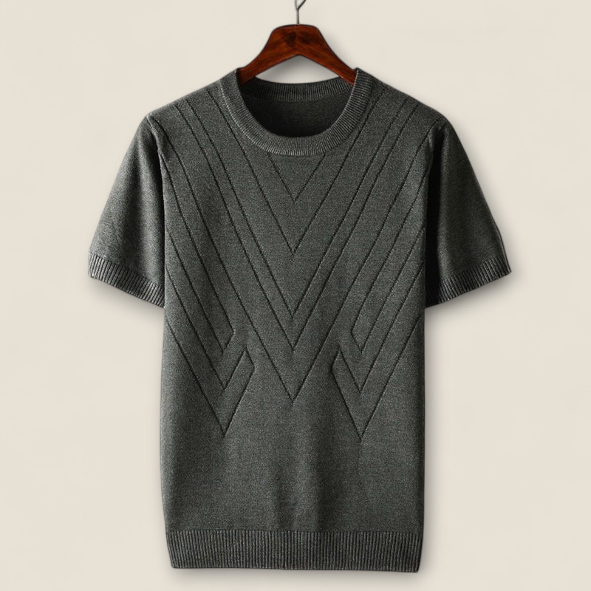 Landon - T-shirt en tricot de soie glacée