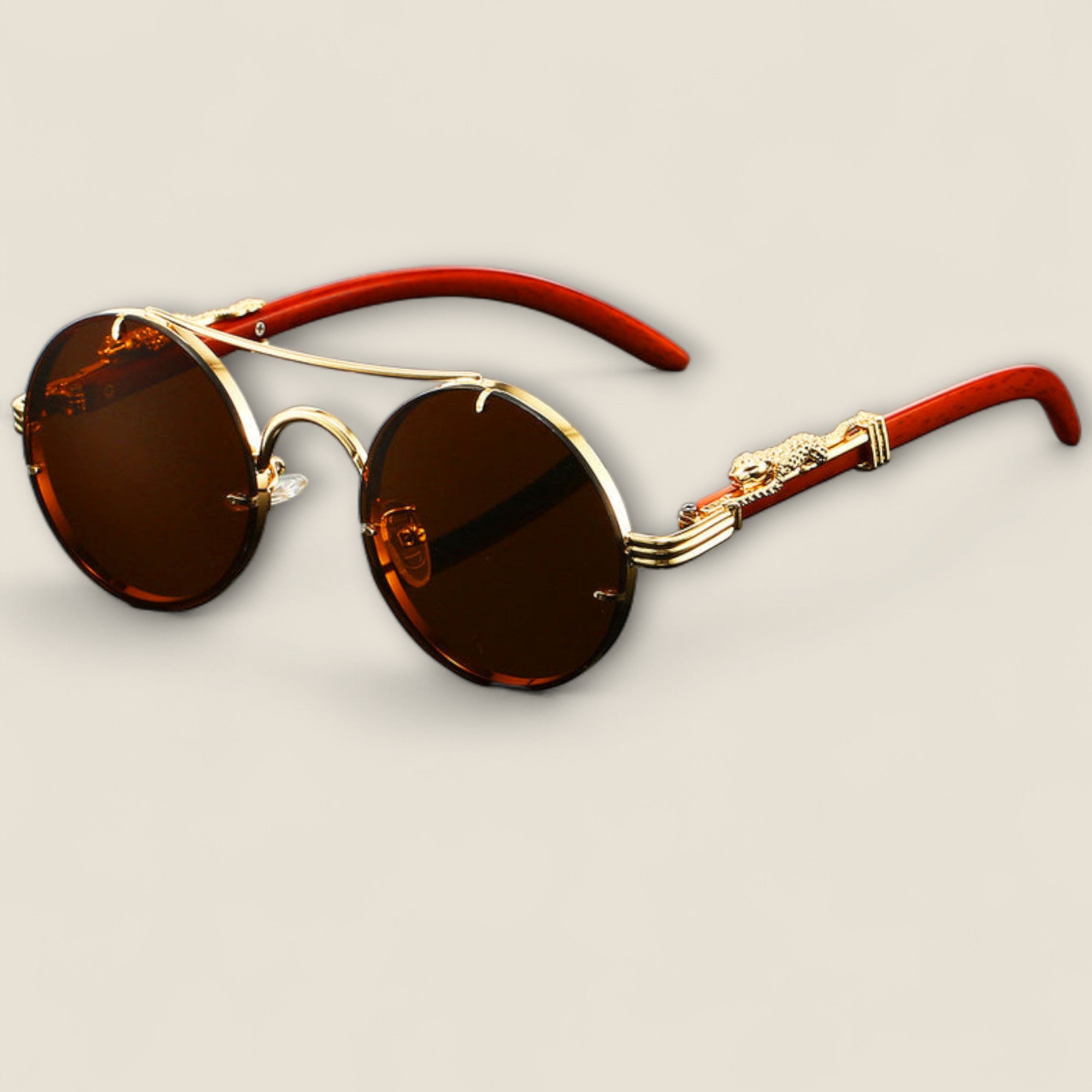 Leandro - Lunettes de soleil vintage en or