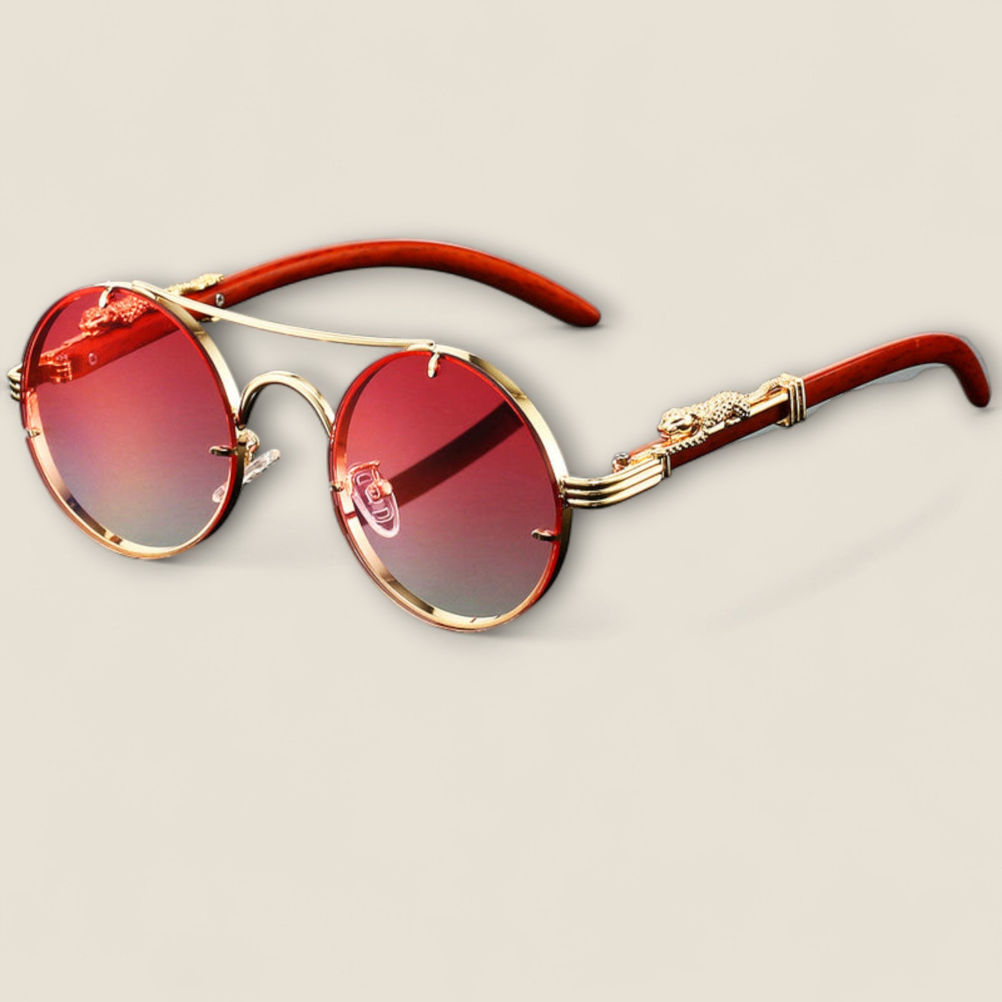 Leandro - Lunettes de soleil vintage en or