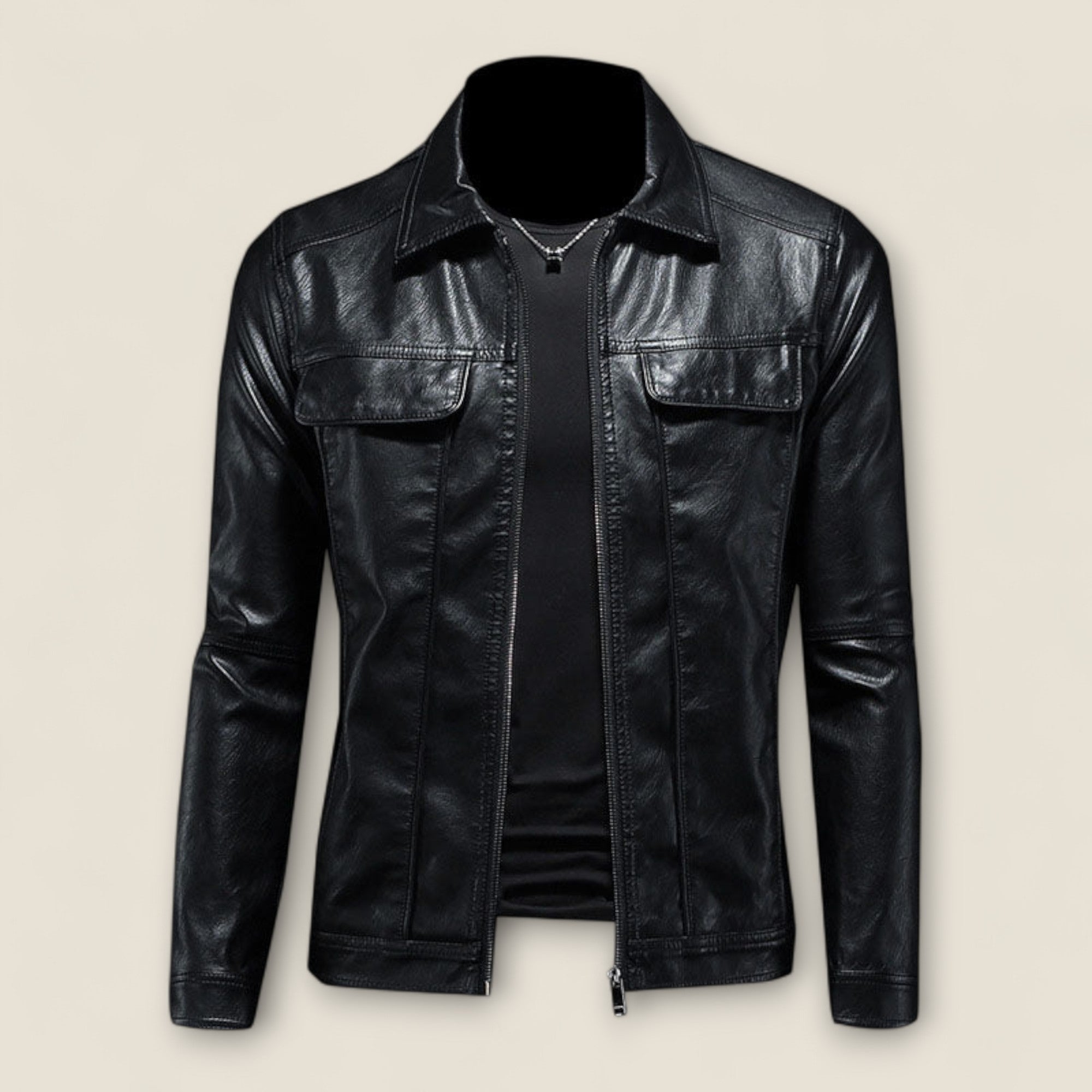 Vincenzo - Veste en Cuir Véritable