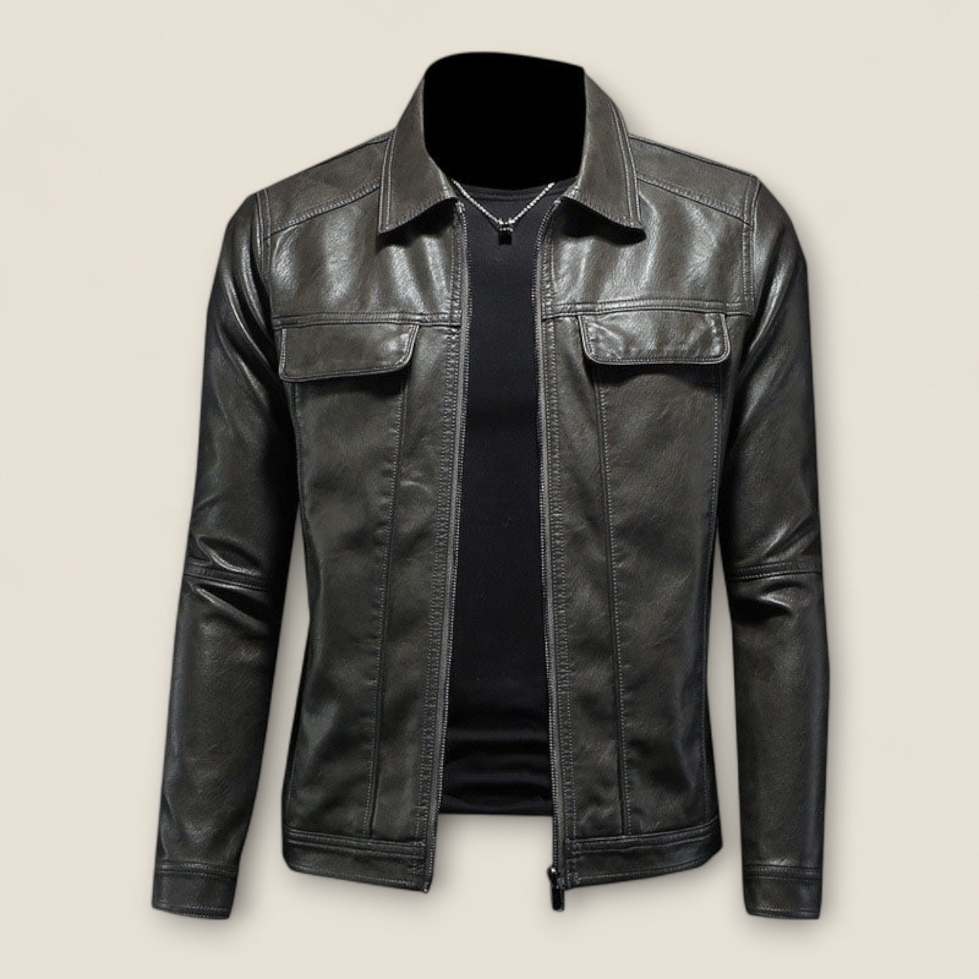 Vincenzo - Veste en Cuir Véritable