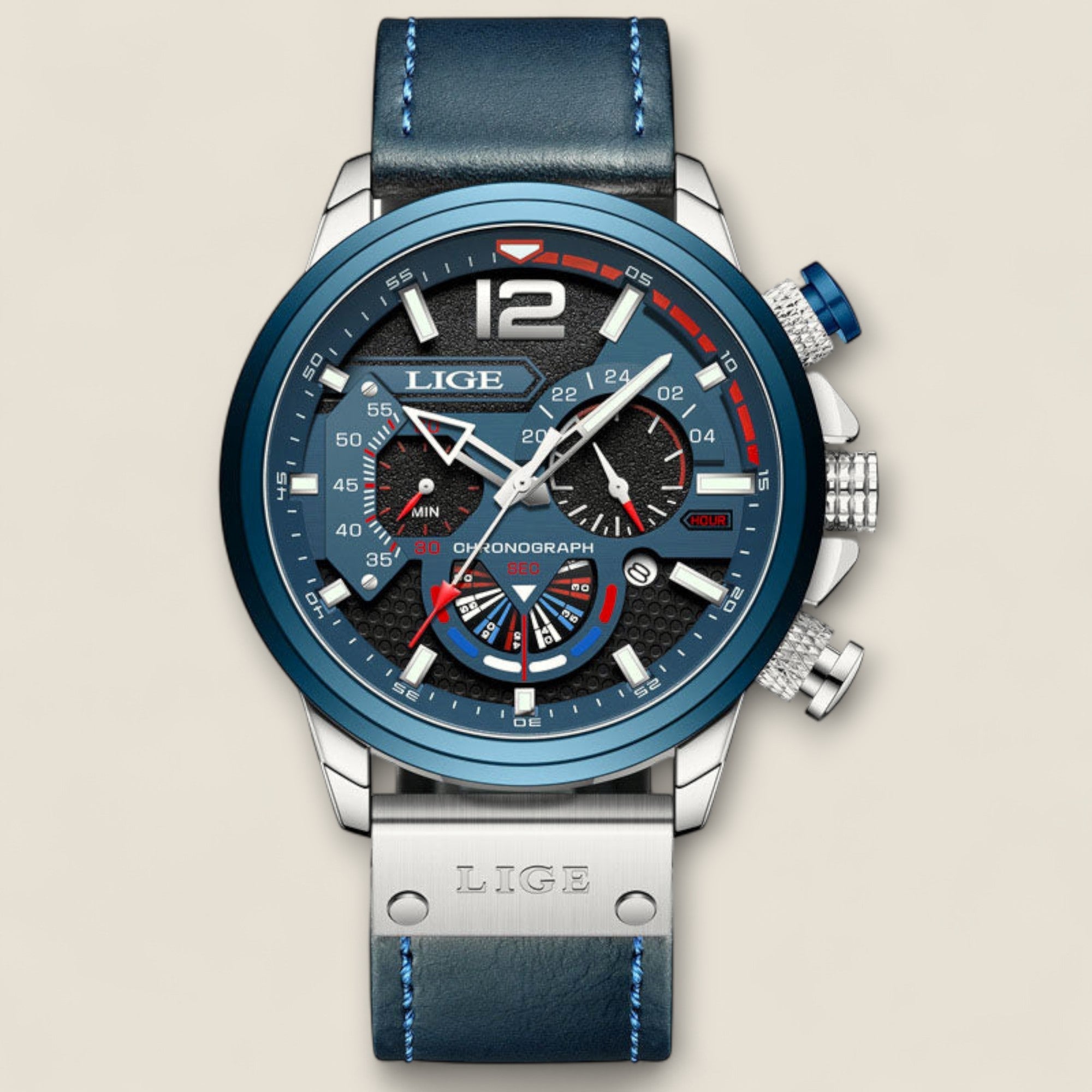 Valerio - Montre Chronographe en Cuir