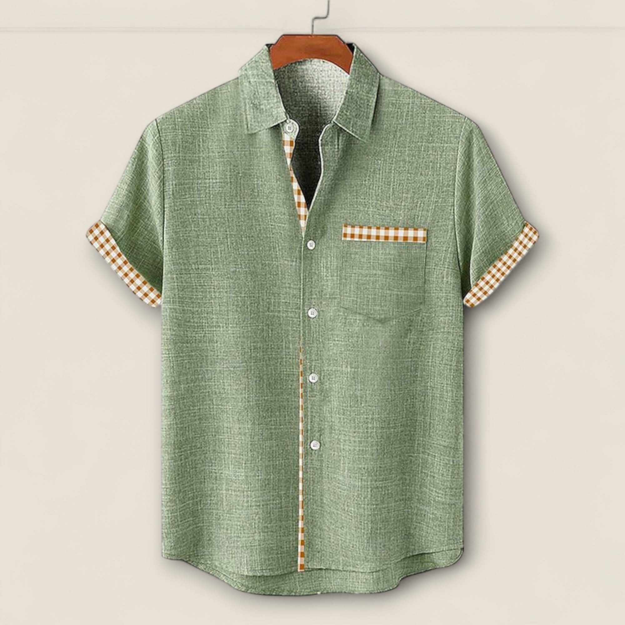 Nico - Chemise à Manches Courtes avec Détails en Bordure